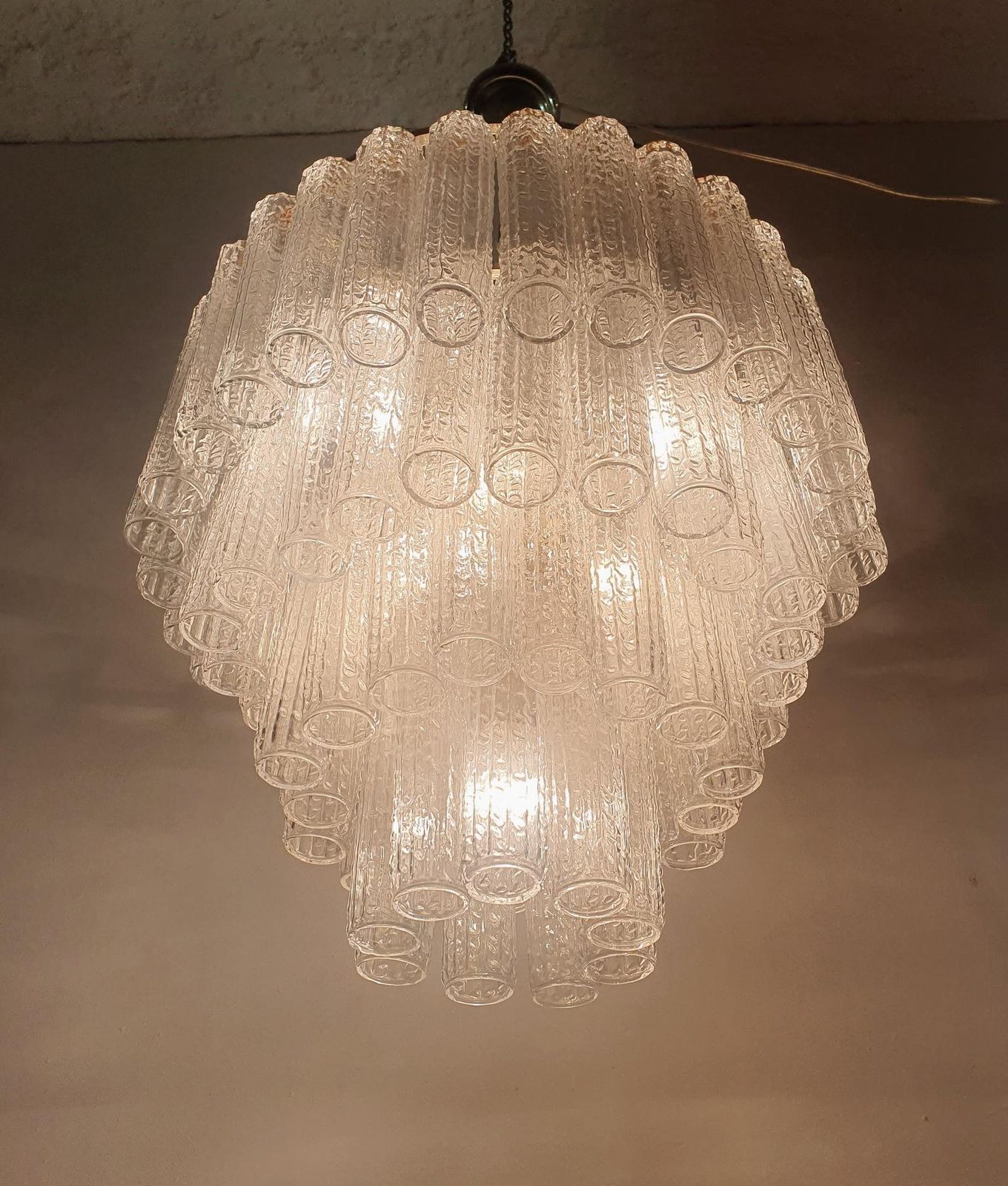 Italian Mid Century Chandelier, Murano Glass, 10 Bulbs, 1965, Italy photo buy