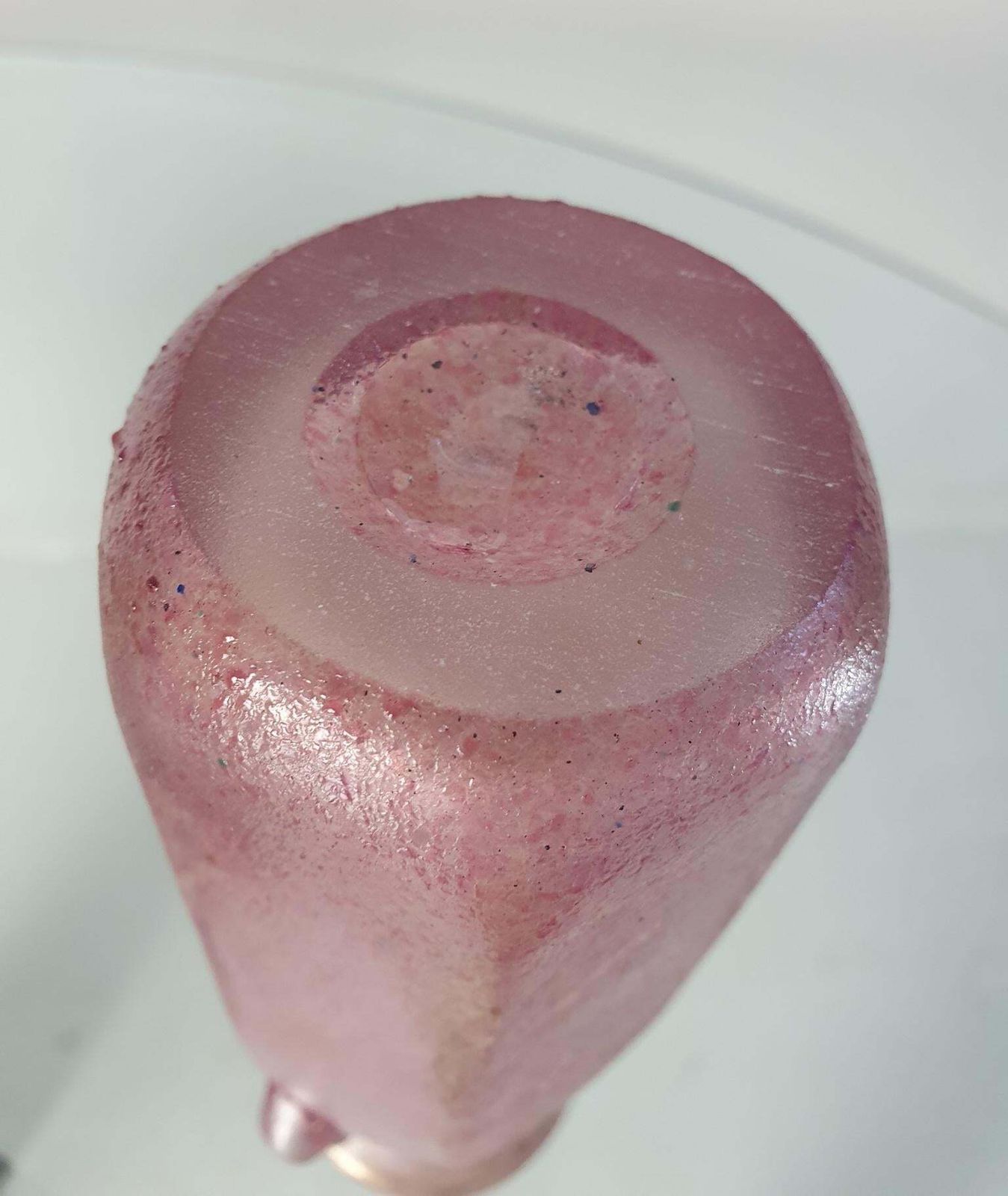 Pink Iridescent Scavo Vase By Archimede Seguso, Murano, 1950s photo vinterior
