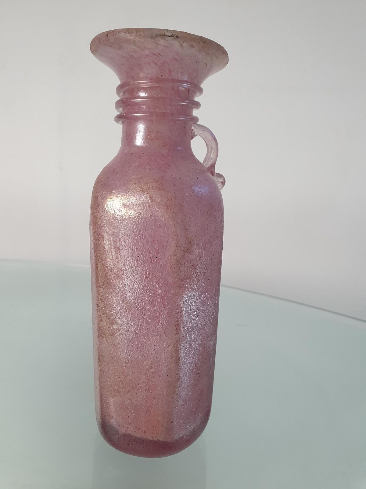 Pink Iridescent Scavo Vase By Archimede Seguso, Murano, 1950s photo buy