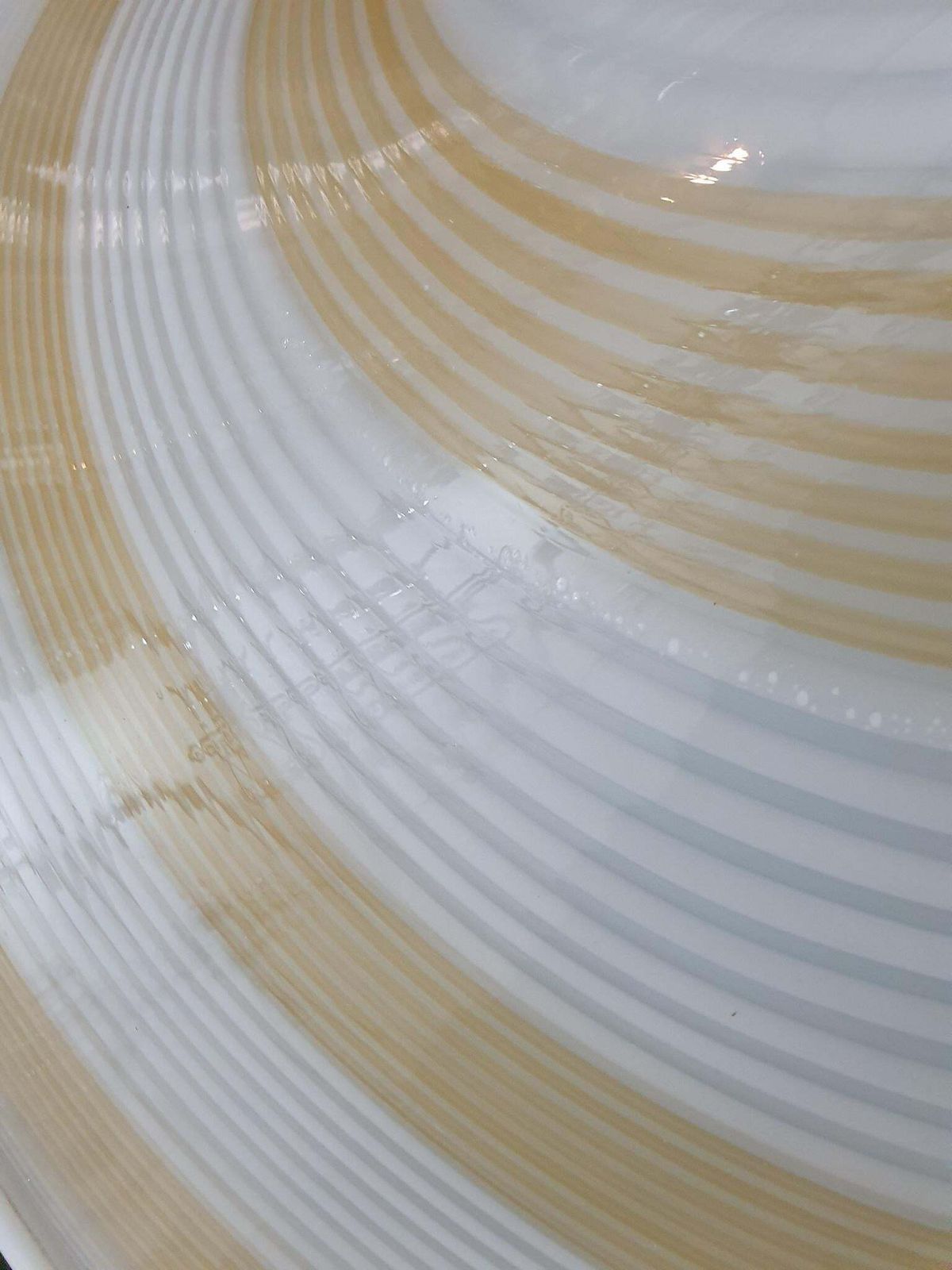 photo for sale Murano Glass Swirl Pendant Lamp, Handmade, Modern Design, Italy, 1970s