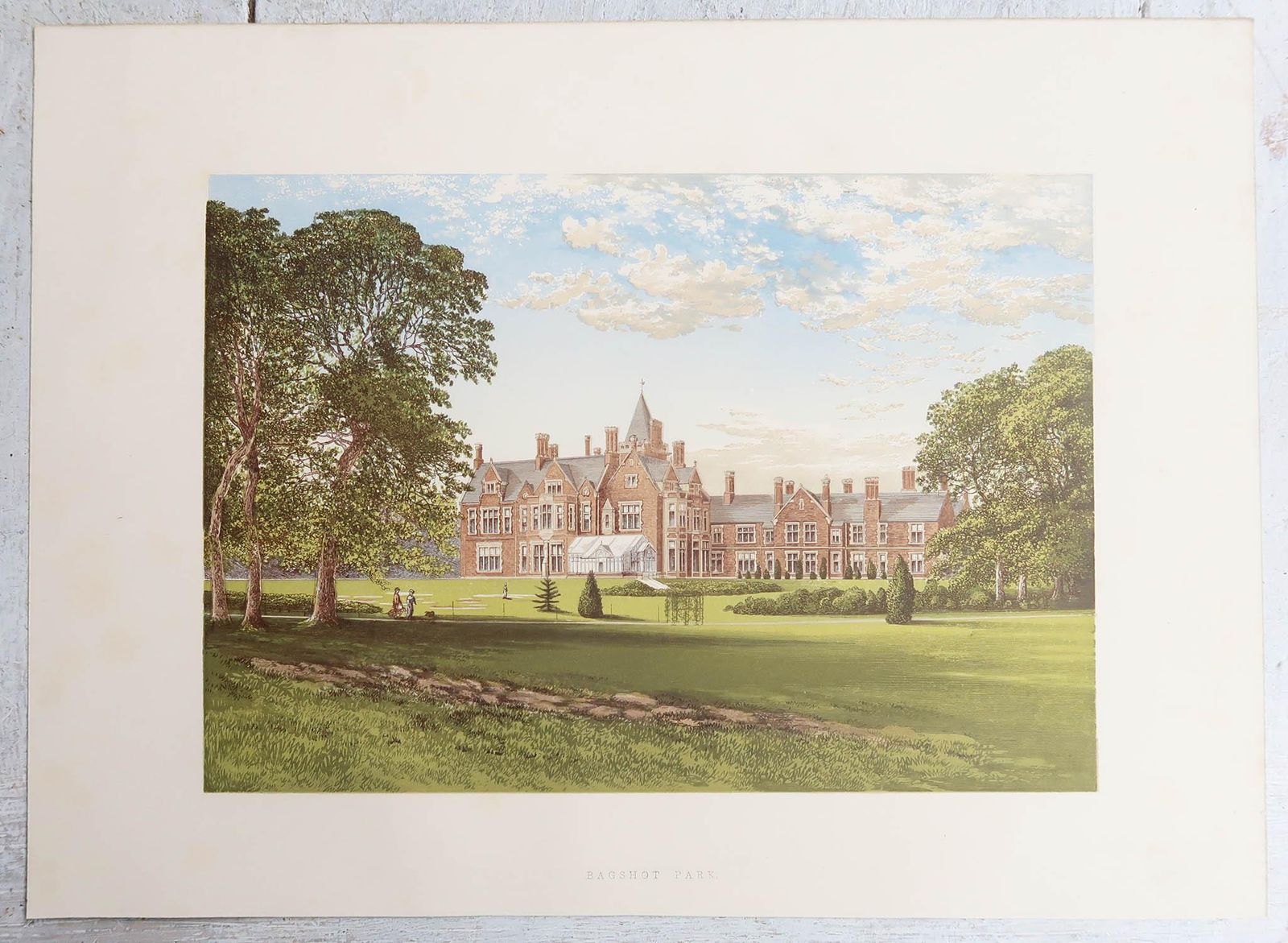 Set Of 12 Antique Prints Of English Country Houses And Gardens, C.1880 photo for sale