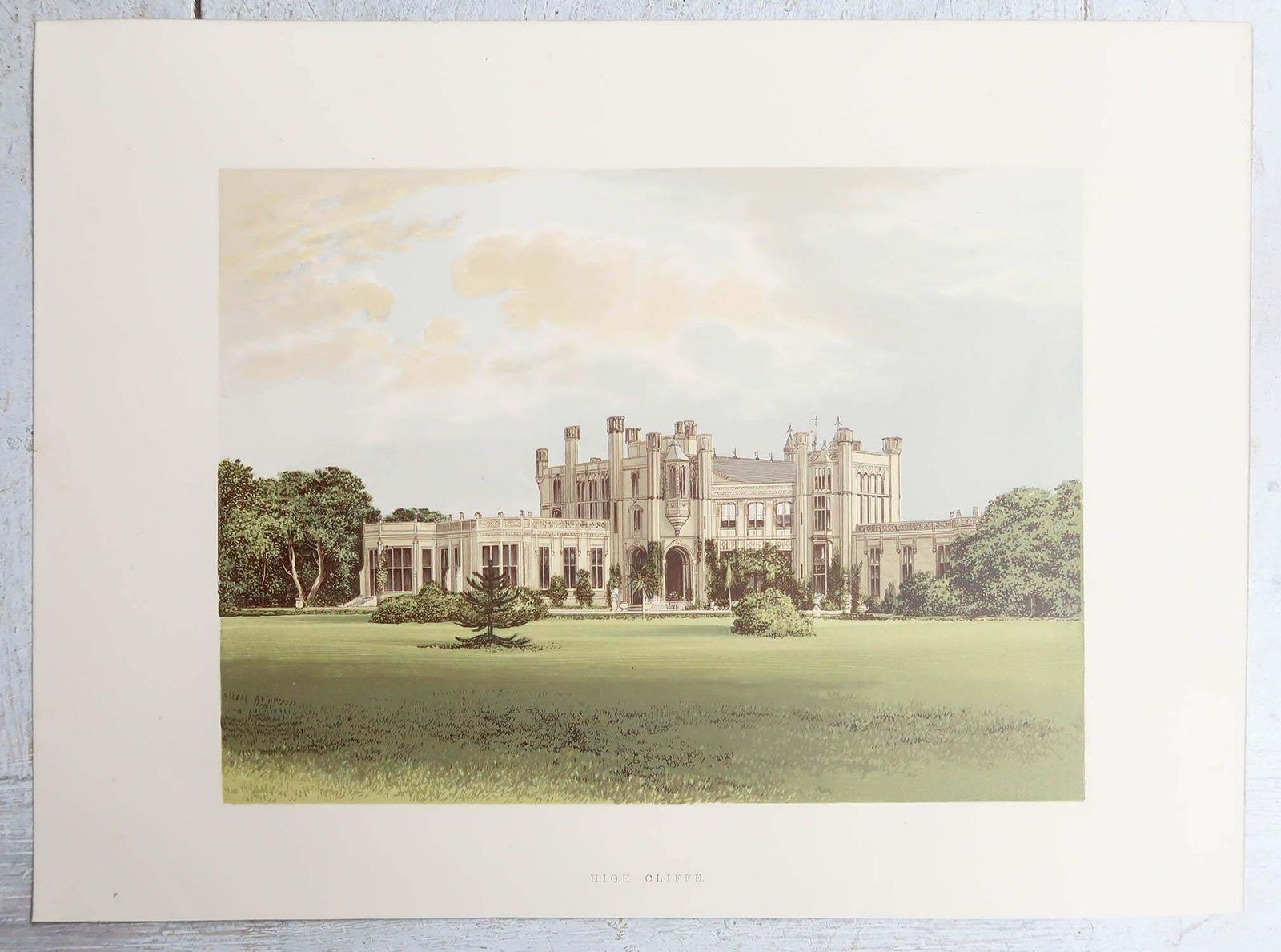 photo for sale Set Of 12 Antique Prints Of English Country Houses And Gardens, C.1880