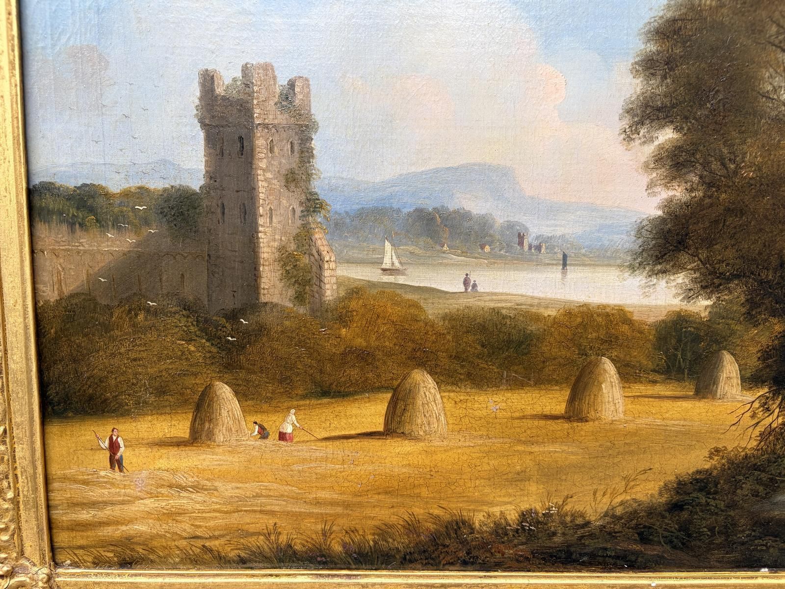 Fine Quality 18th Century Oil On Canvas Of Rural Scene photo 1495.0
