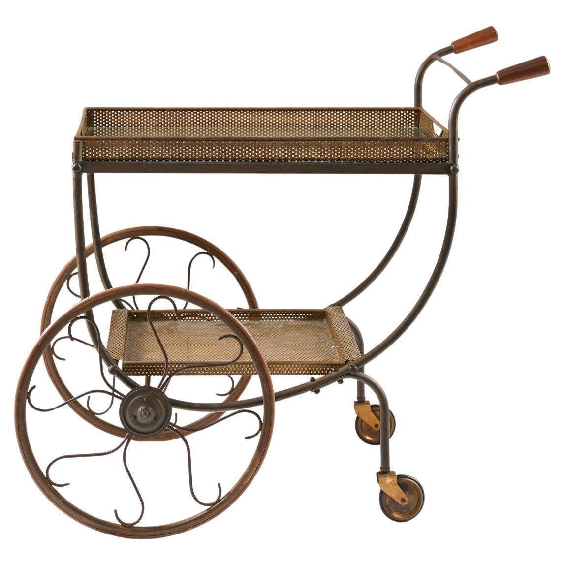 Swedish Modern Bar Cart In Brass Sold At Svenskt Tenn