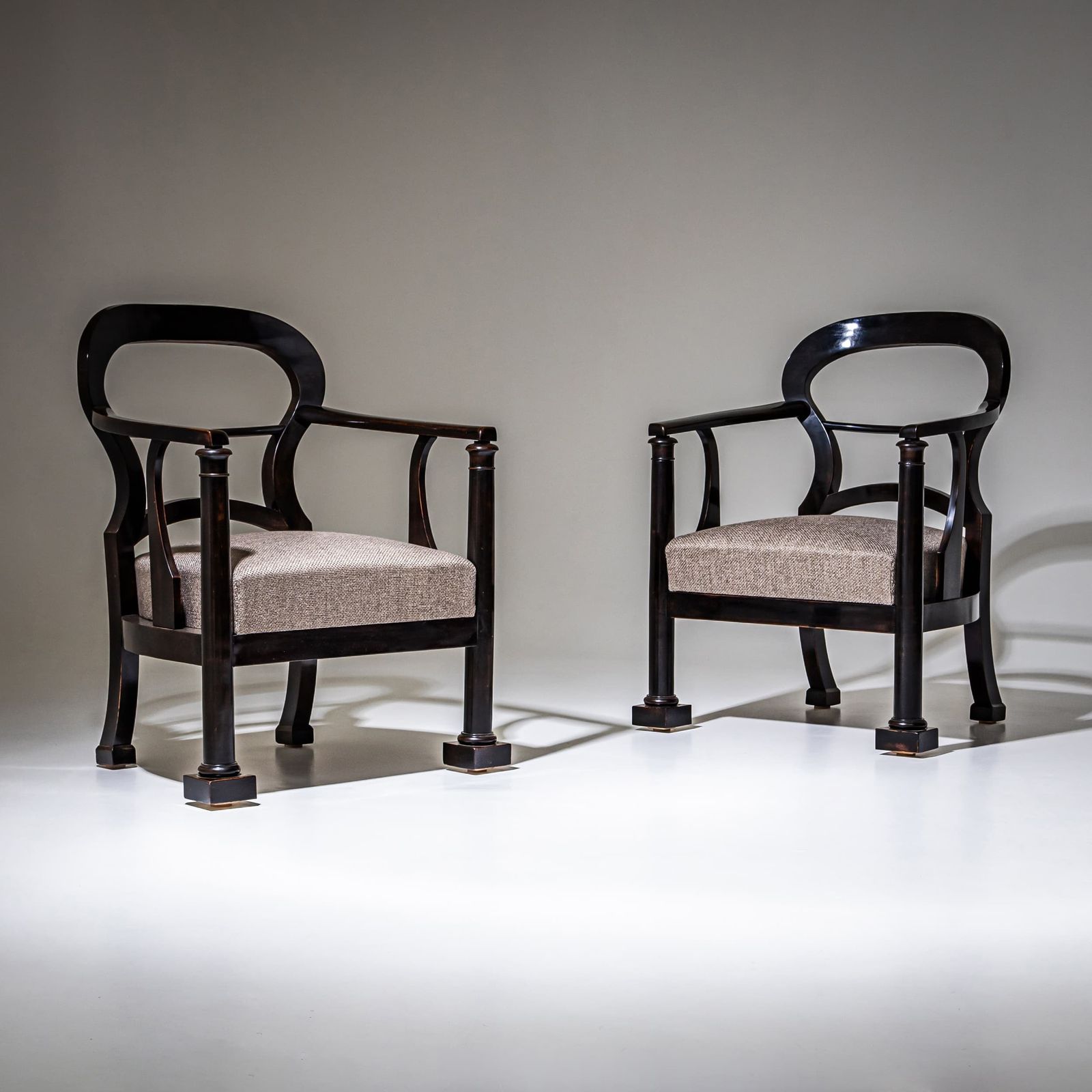 Pair Of Biedermeier Armchairs, Austria, Circa 1830