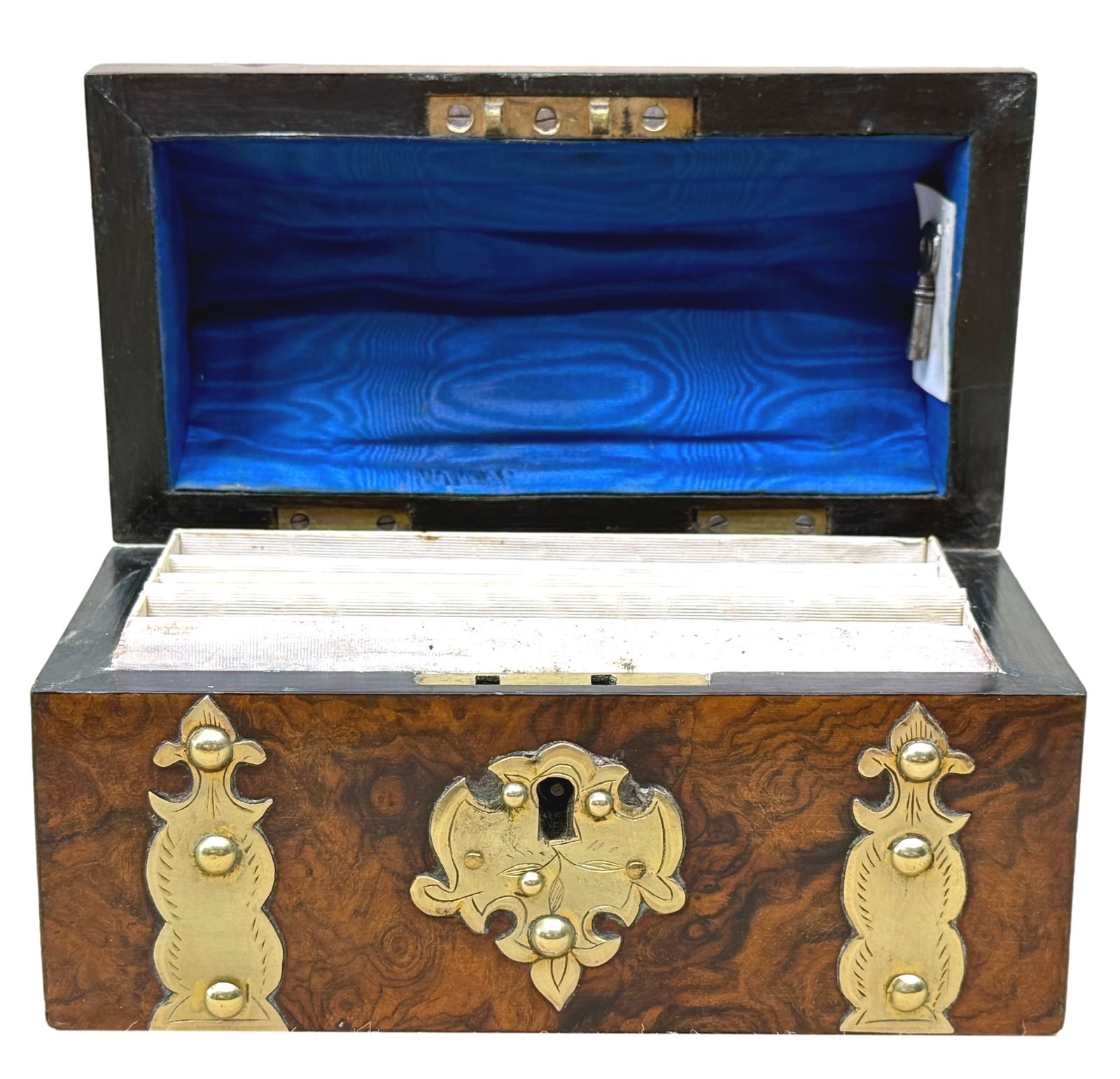 19th Century Burr Walnut Stationary Box (England, Circa 1860) photo for sale