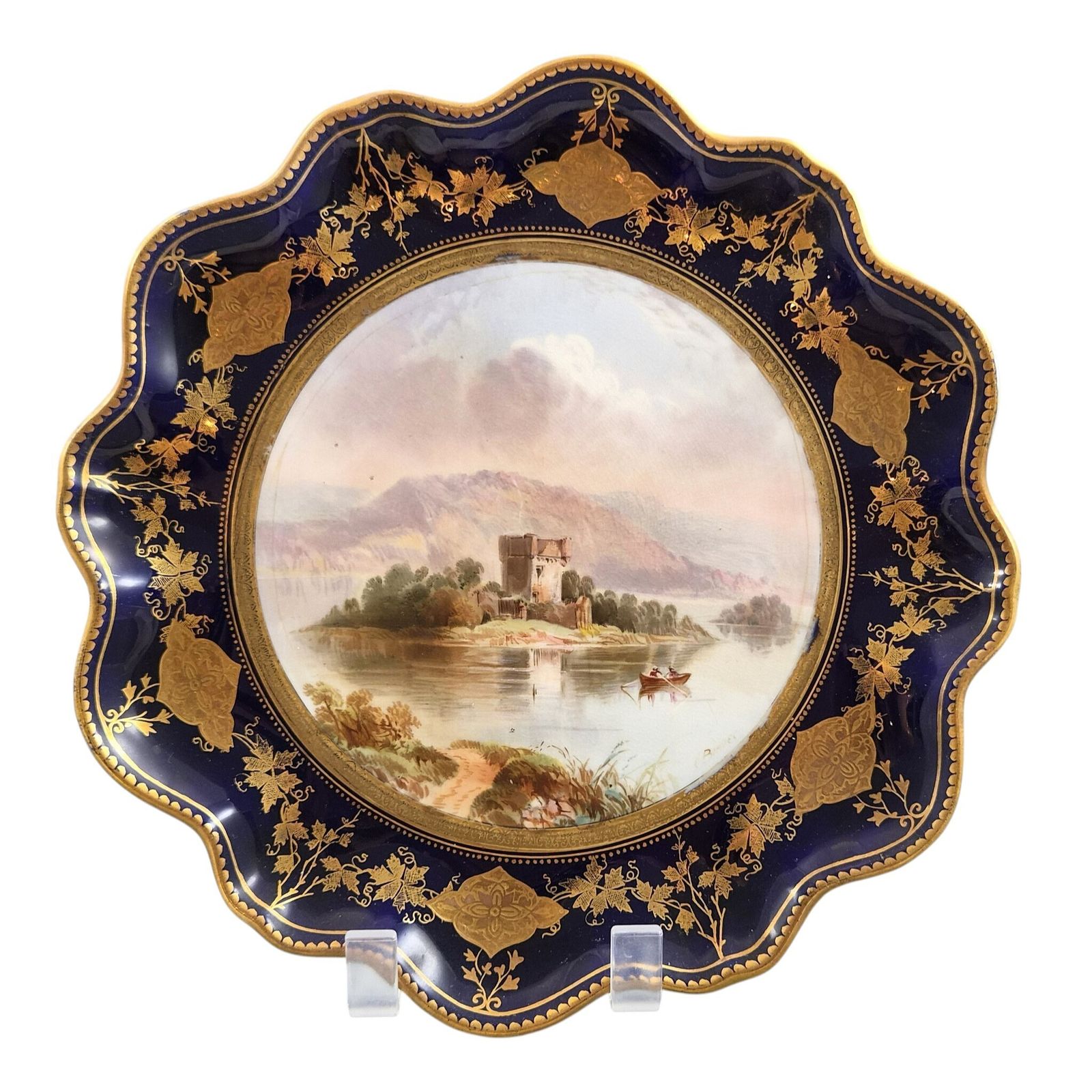 Victorian Aynsley Landscape Cabinet Plates By Joseph Birbeck, C.1888 photo furniture