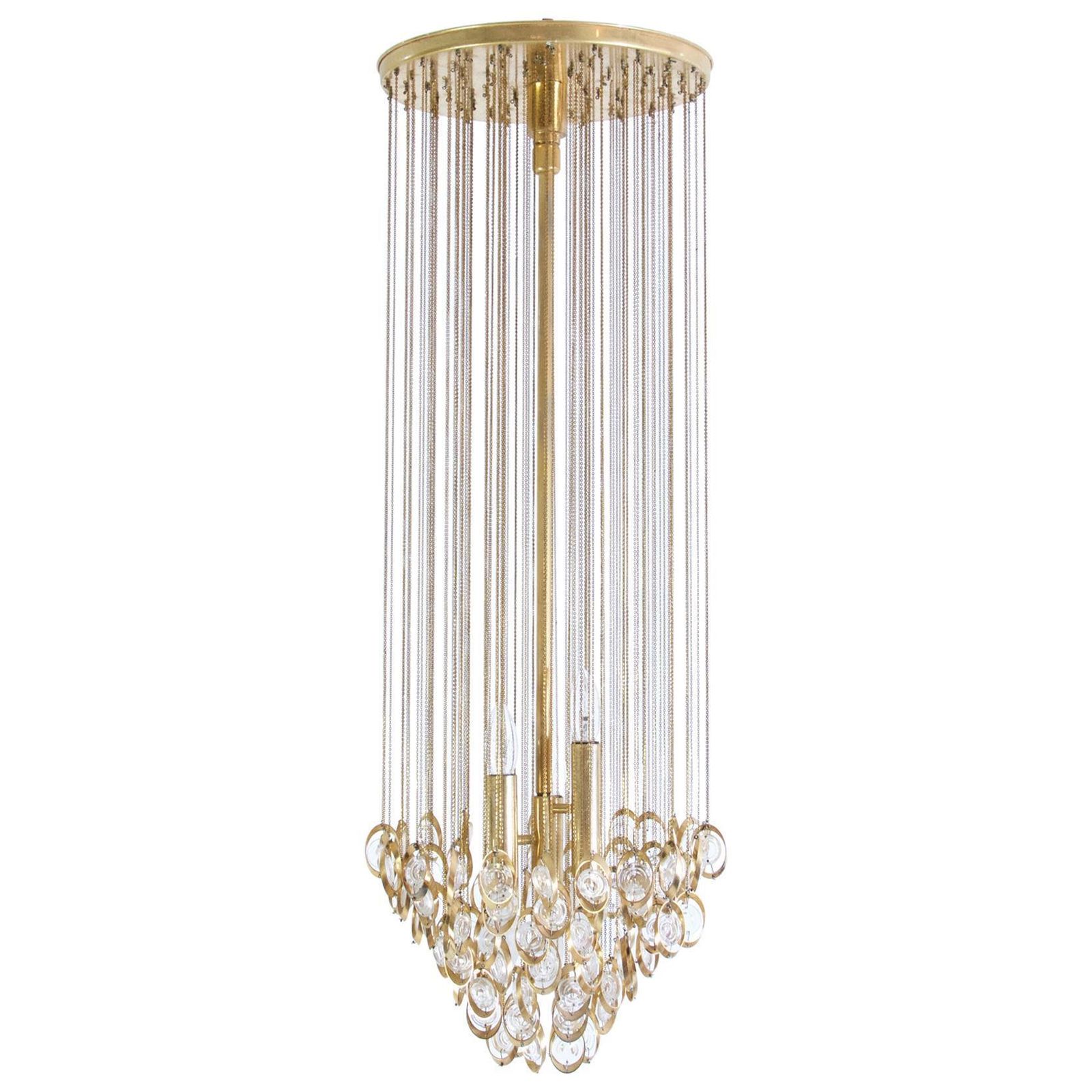 Extra Large Mid Century Modern Chandelier, Murano Glass, Italy, 1960s