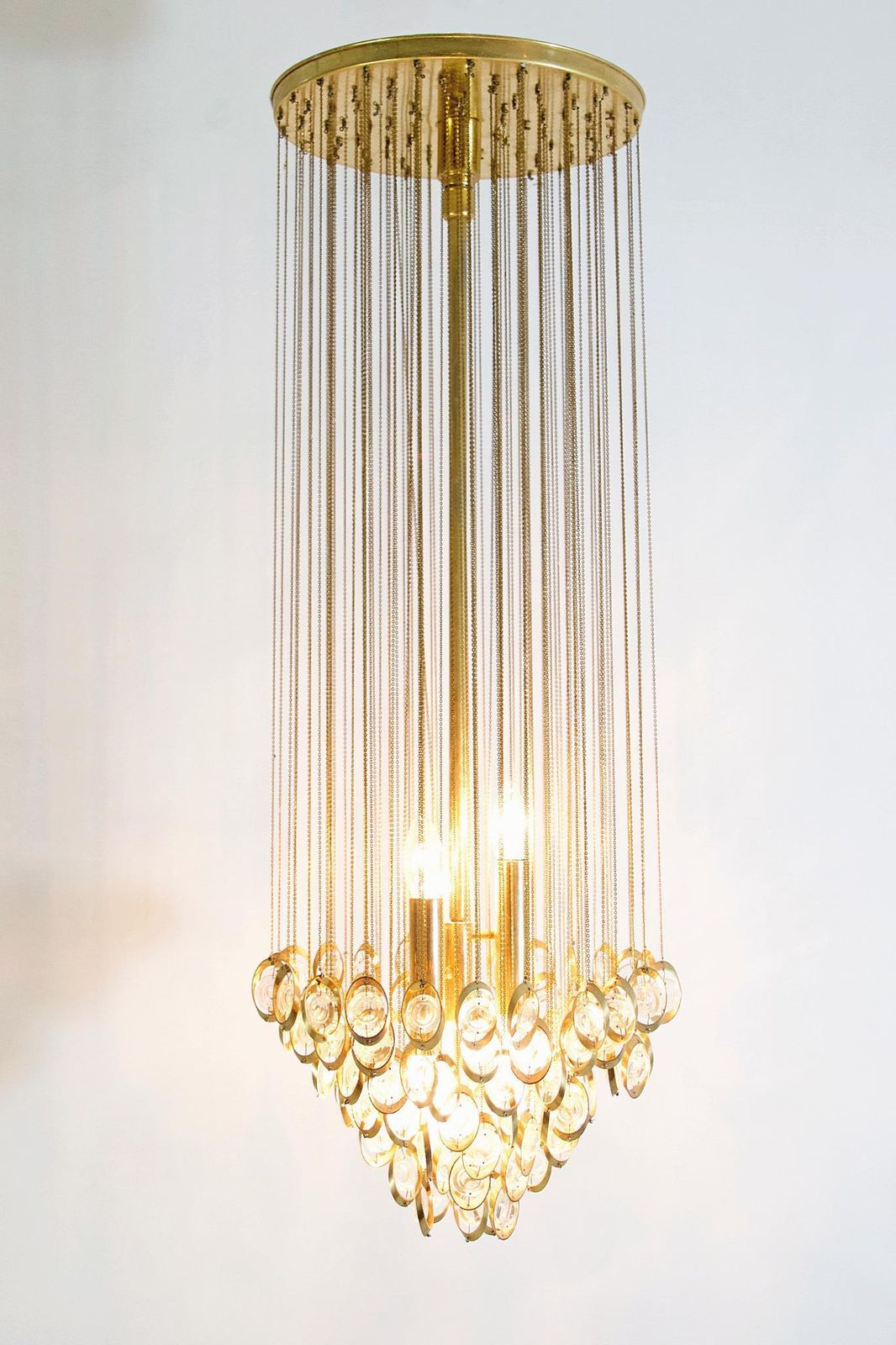 Extra Large Mid Century Modern Chandelier, Murano Glass, Italy, 1960s photo for sale