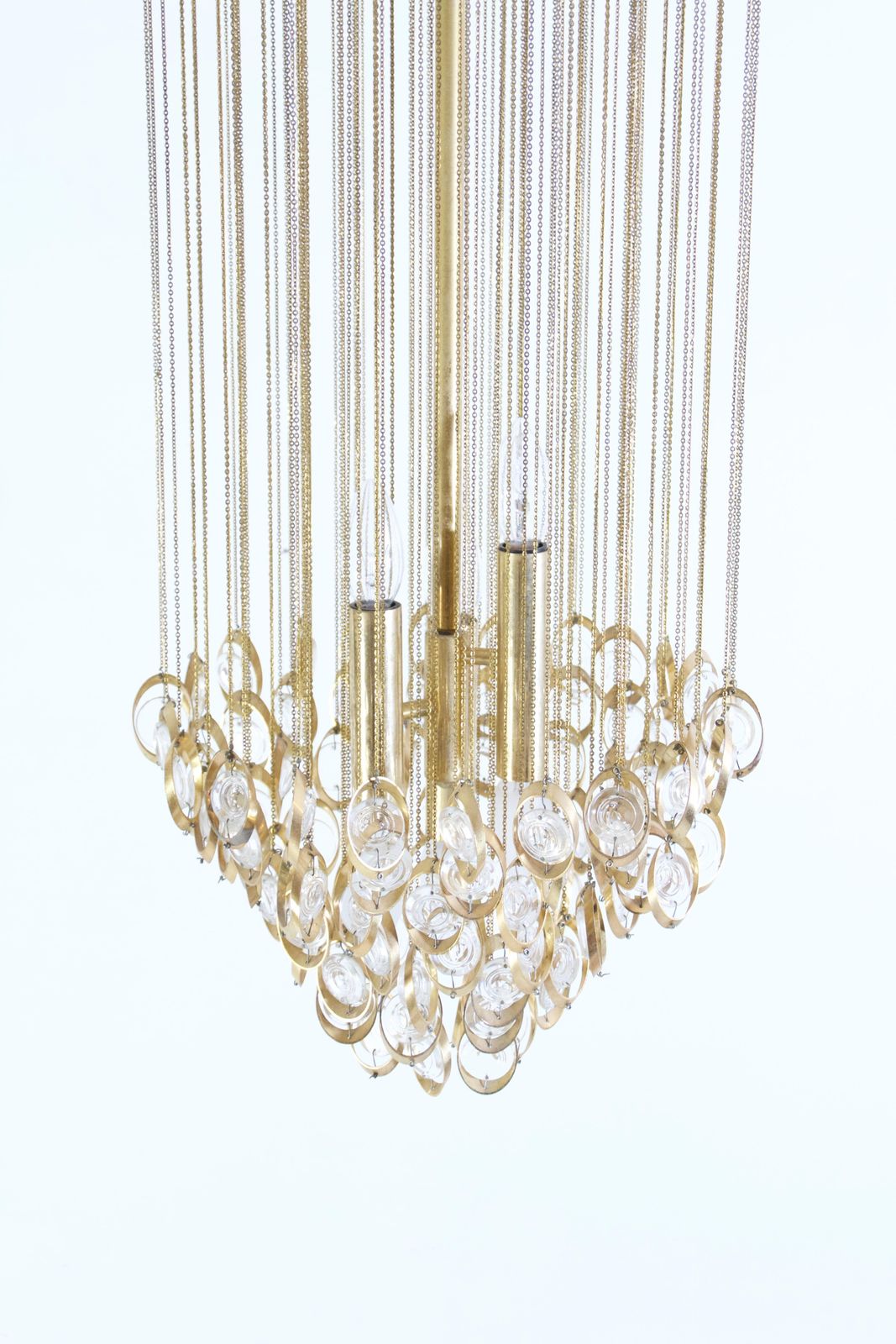 Extra Large Mid Century Modern Chandelier, Murano Glass, Italy, 1960s photo vintage