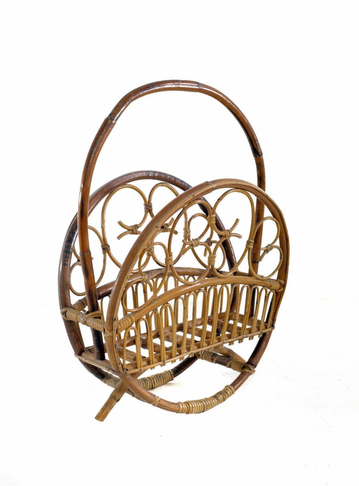 1960s Italian Vintage Boho Bamboo Magazine Rack By Franco Albini photo buy