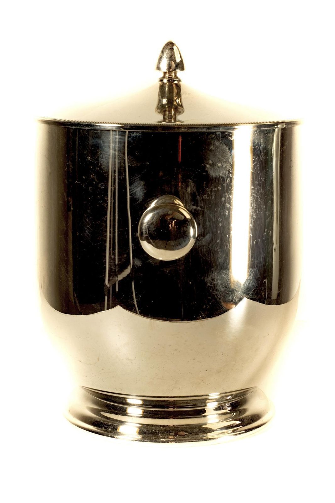 1970s Antique Silver Plate Ice Bucket By Maestri Vetrai, Italy photo for sale