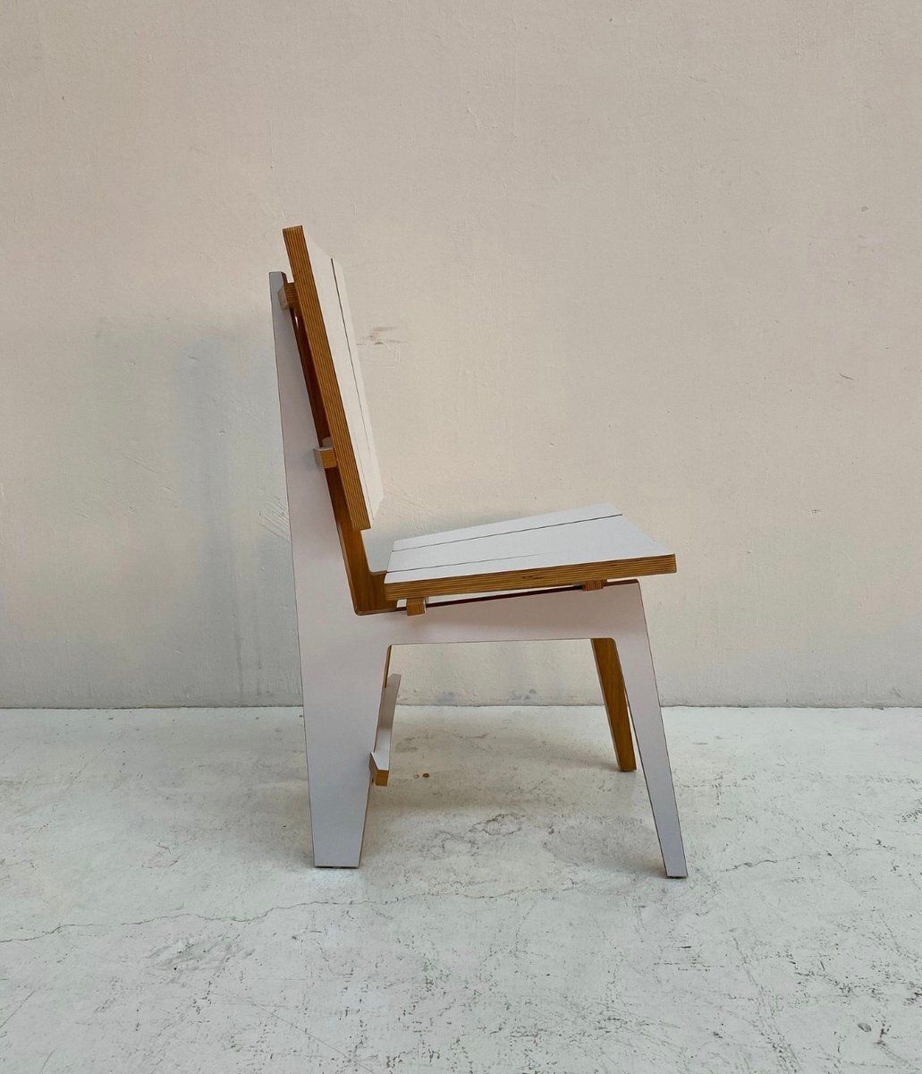 photo vinterior Norwegian Dining Chairs With Geometric Design, 1980s, Set Of 4