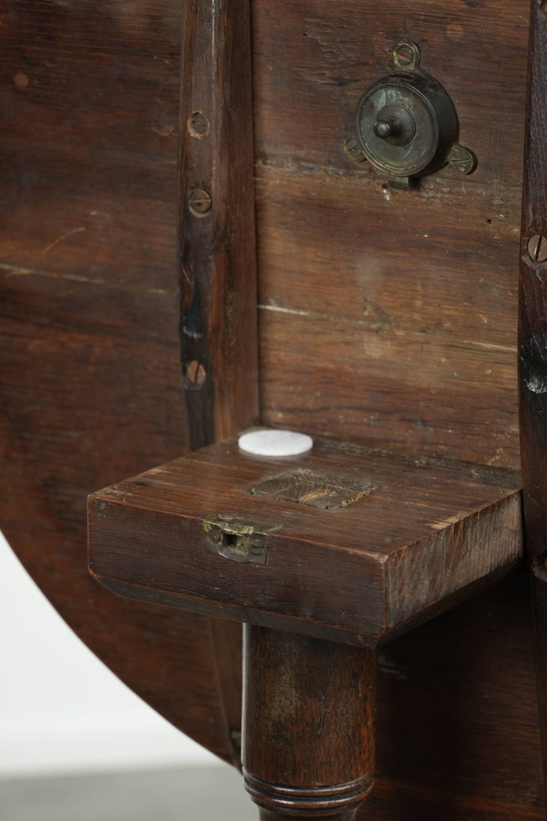 Sober Antiek Engels Eiken Klapblad Tafeltje / Bijzettafel, Begin 19e Eeuw, Met Mooie Kleuren photo buy