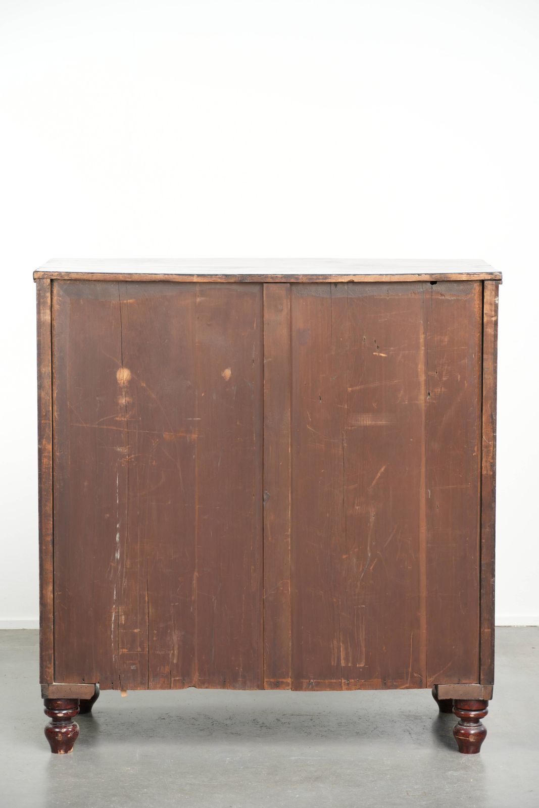 Beautiful Large Antique 19th Century English Bow Front Chest Of Drawers/Commode With Ornate Details photo Furniture