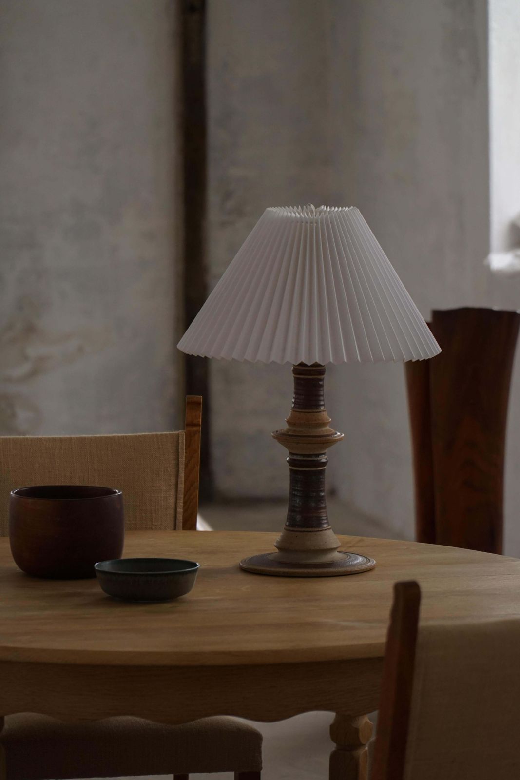 Mid Century Scandinavian Ceramic Table Lamp By Tue Poulsen, Denmark, 1970s photo 667.0