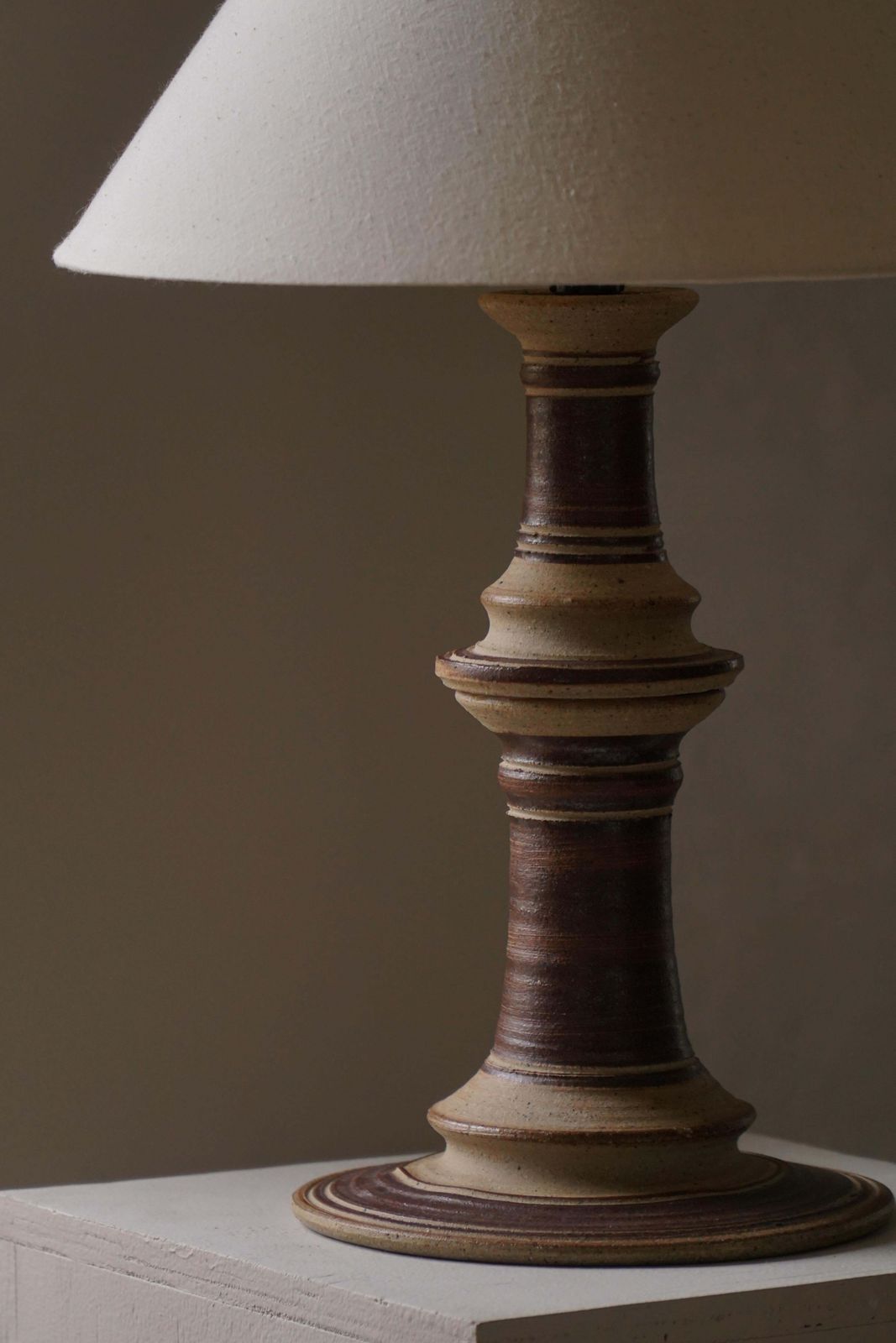 Scandinavian Ceramic Table Lamp, Tue Poulsen, Mid Century Modern, Denmark, 1970s photo Lighting