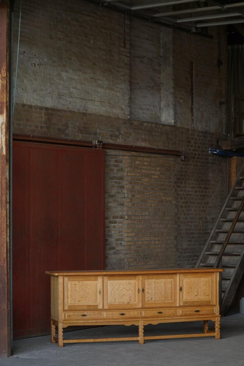 Danish Mid Century, Brutalist Sideboard In Oak, Henning Kjærnulf, 1960s photo 3472.0