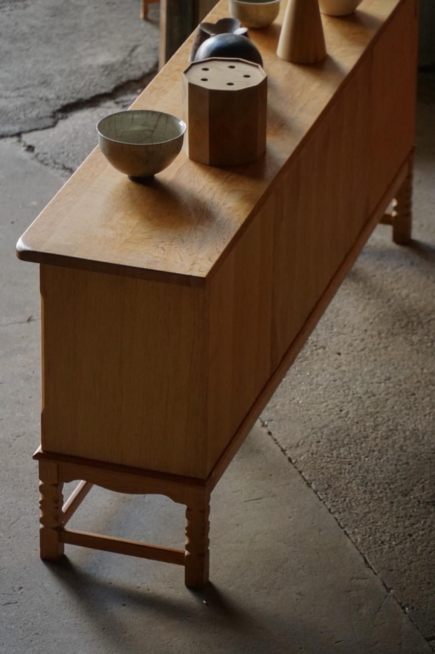 photo buy Danish Mid Century, Brutalist Sideboard In Oak, Henning Kjærnulf, 1960s