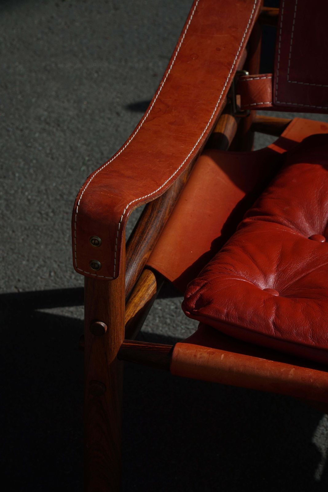 Pair Of Sirocco Chairs In Rosewood & Red Leather, Arne Norell, Ab Aneby, 1960s photo vinterior