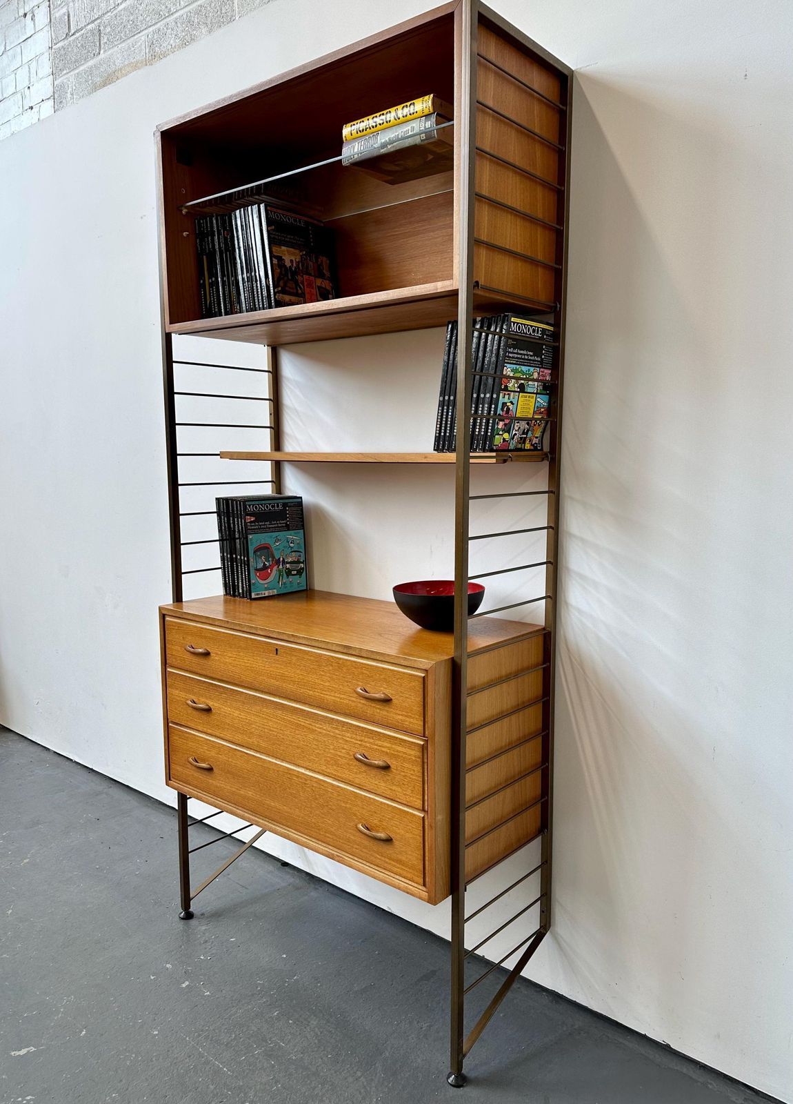 Vintage Ladderax Teak Shelving Bookcase Unit. Danish Retro Mid Century photo furniture