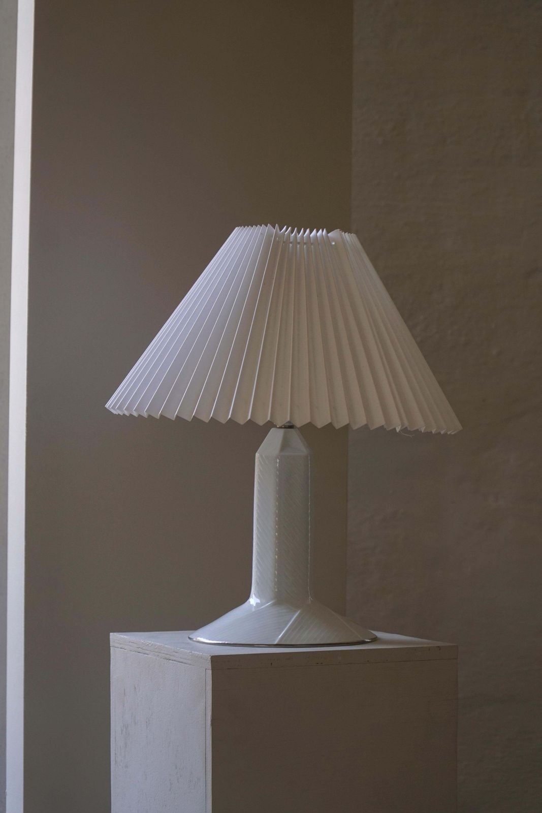 photo for sale Danish Modern, Royal Copenhagen “Luciana” Porcelain Table Lamp, Denmark, 1980s