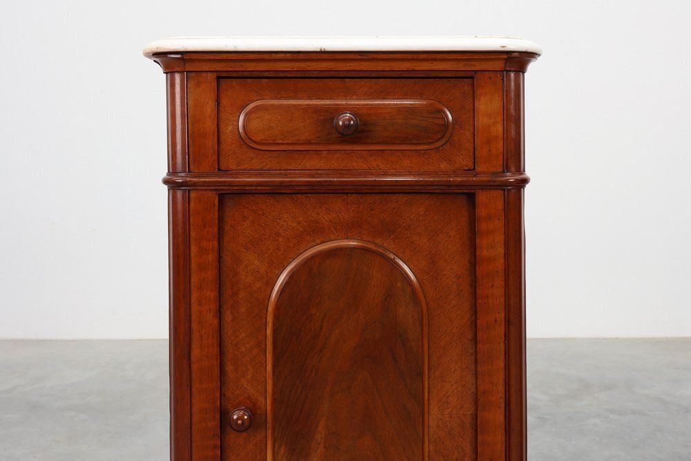 Louis XV Nightstands With Carrara Marble Tops, France, 1890s, Set Of 2 photo 2854.0