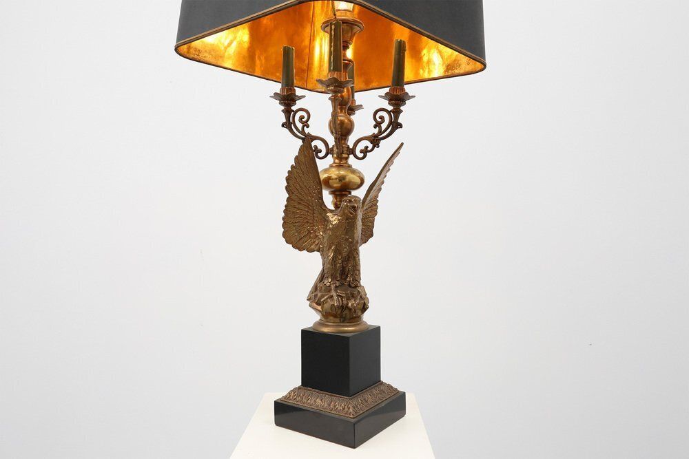 Hollywood Regency Lamp With Eagle By Deknudt, Belgium Ca. 1980 photo furniture