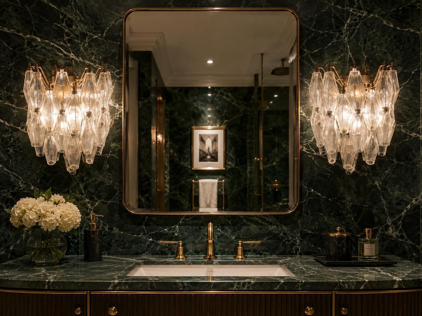 Pair Italian Murano Sconces photo vinterior