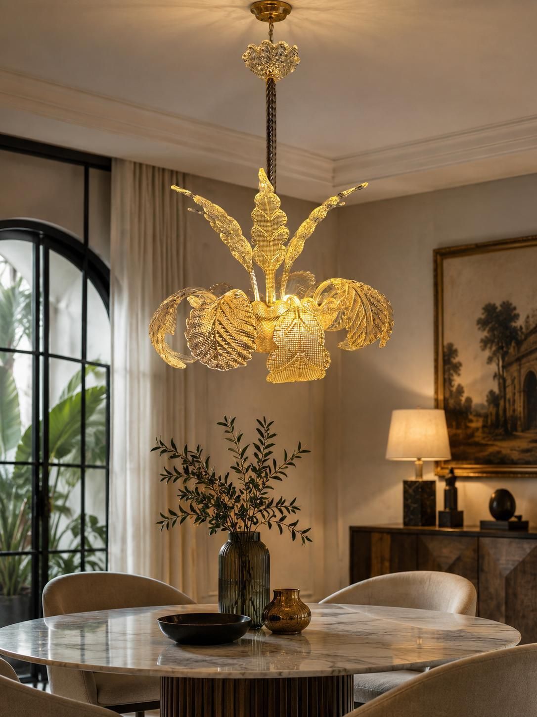 Murano Chandelier By Barovier, 1940s photo for sale