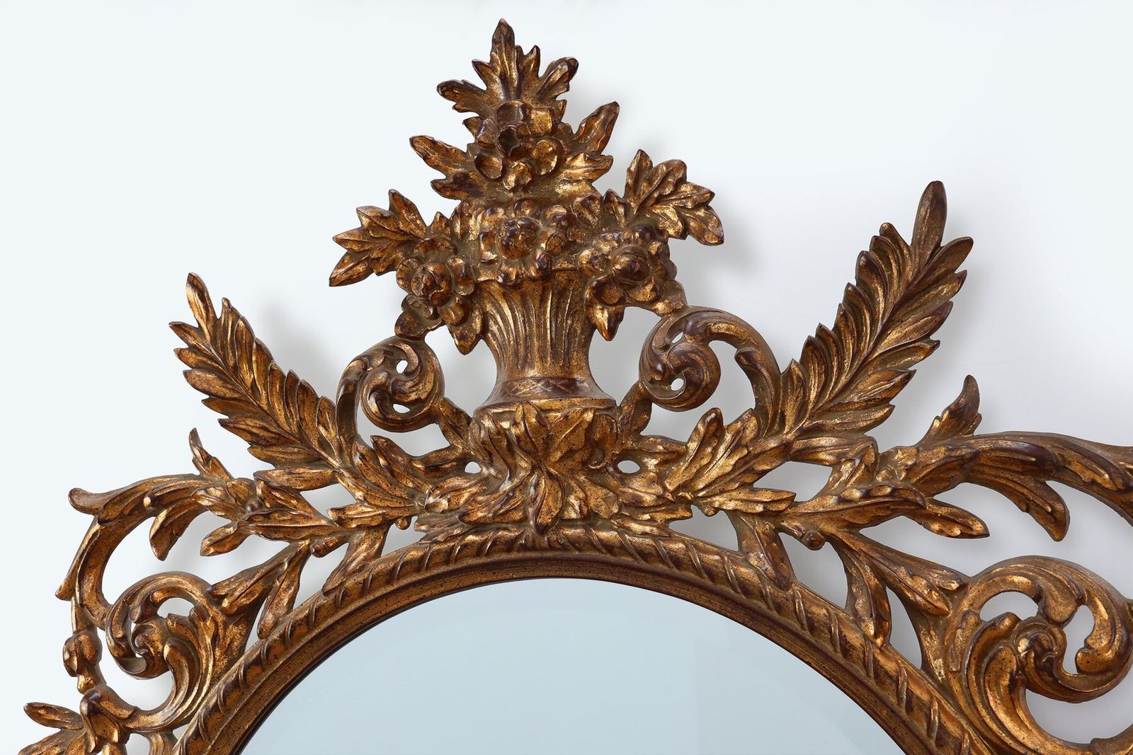 Large 20th Century Baroque Gilt Mirror By Deknudt, Belgium, 1960s photo buy
