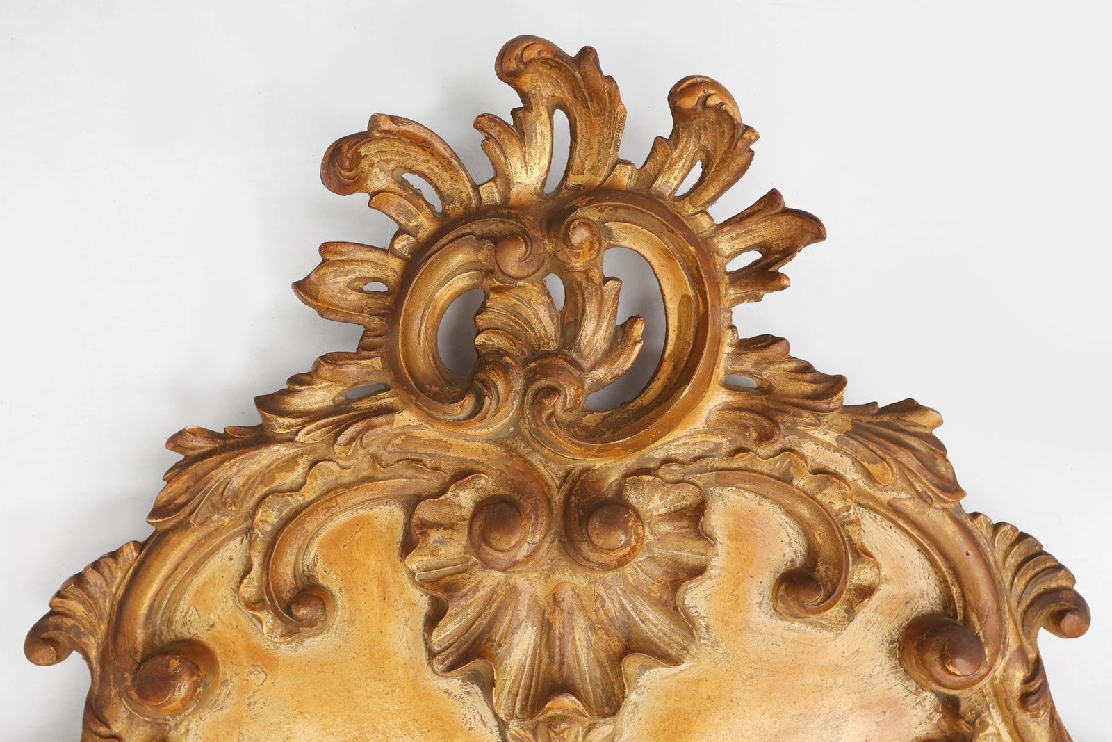 Large Rococo Gilted Mirror In Resin, Belgium, 1950s photo for sale