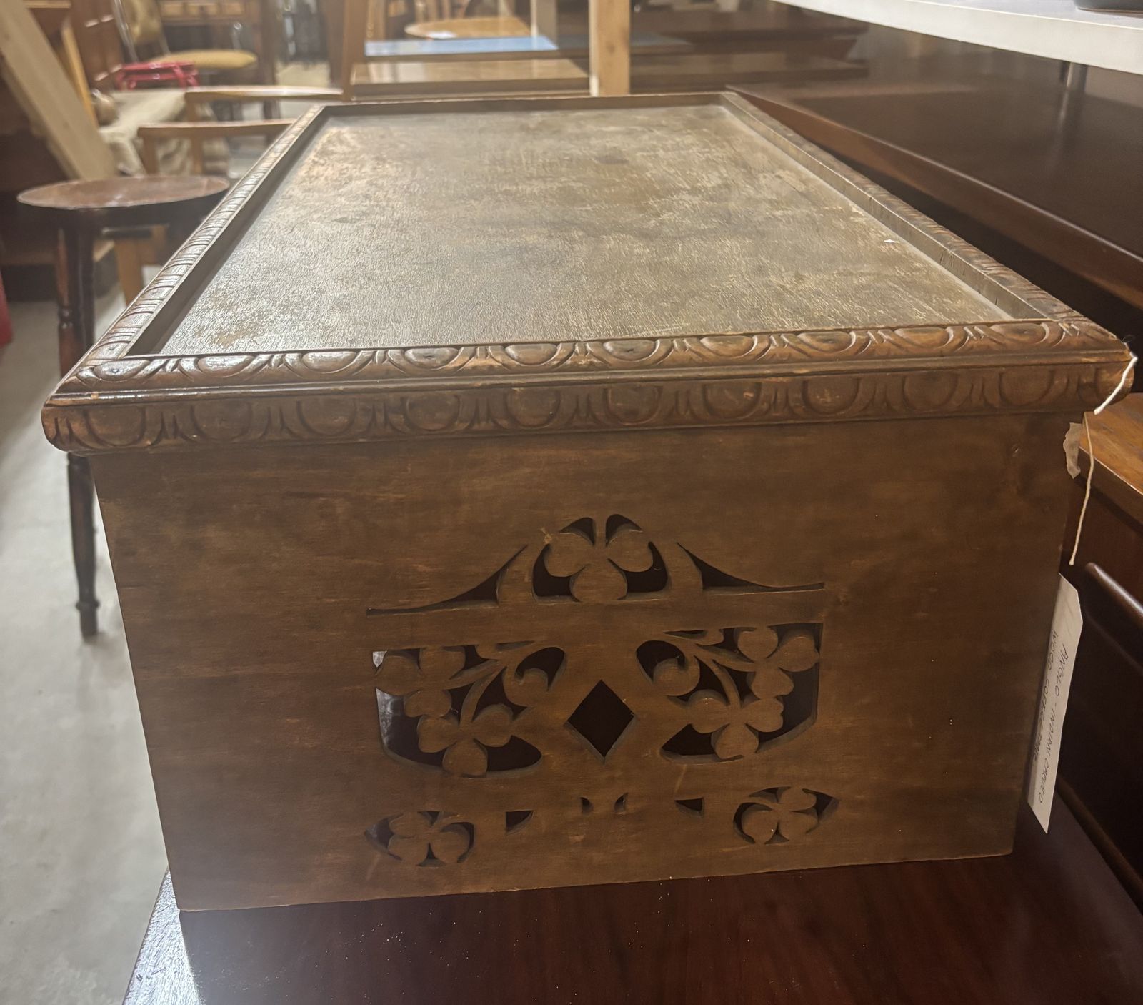 Anglo Indian Carved Wood Coffee Table photo furniture
