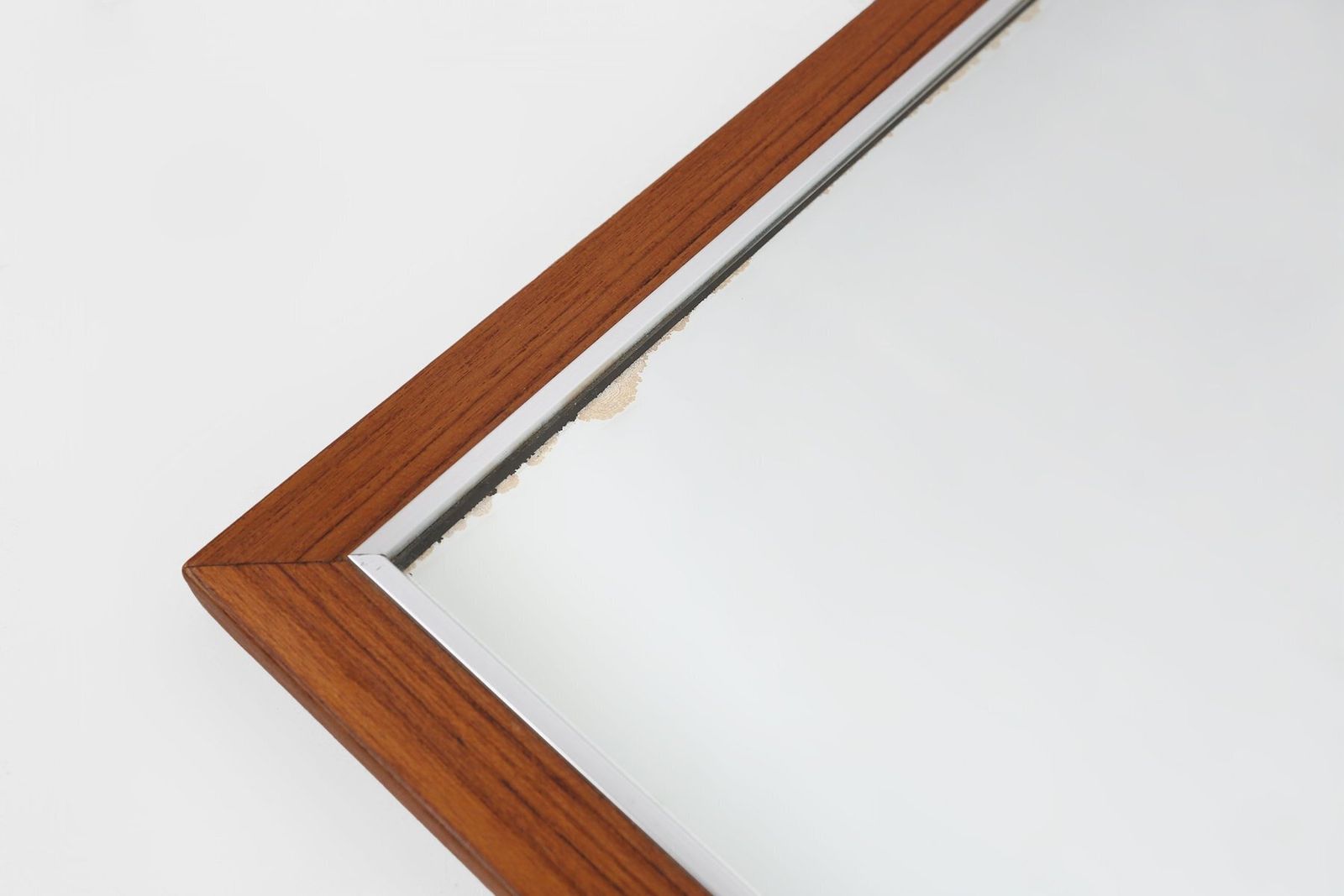 Mid Century Teak Mirror With Shelf From De Coene, Belgium, 1960s, Set Of 2 photo vinterior
