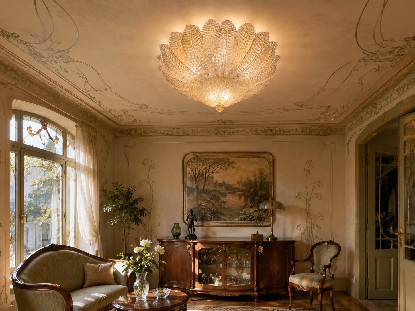 Ceiling Flush Mount, Murano, 1990s photo Lighting