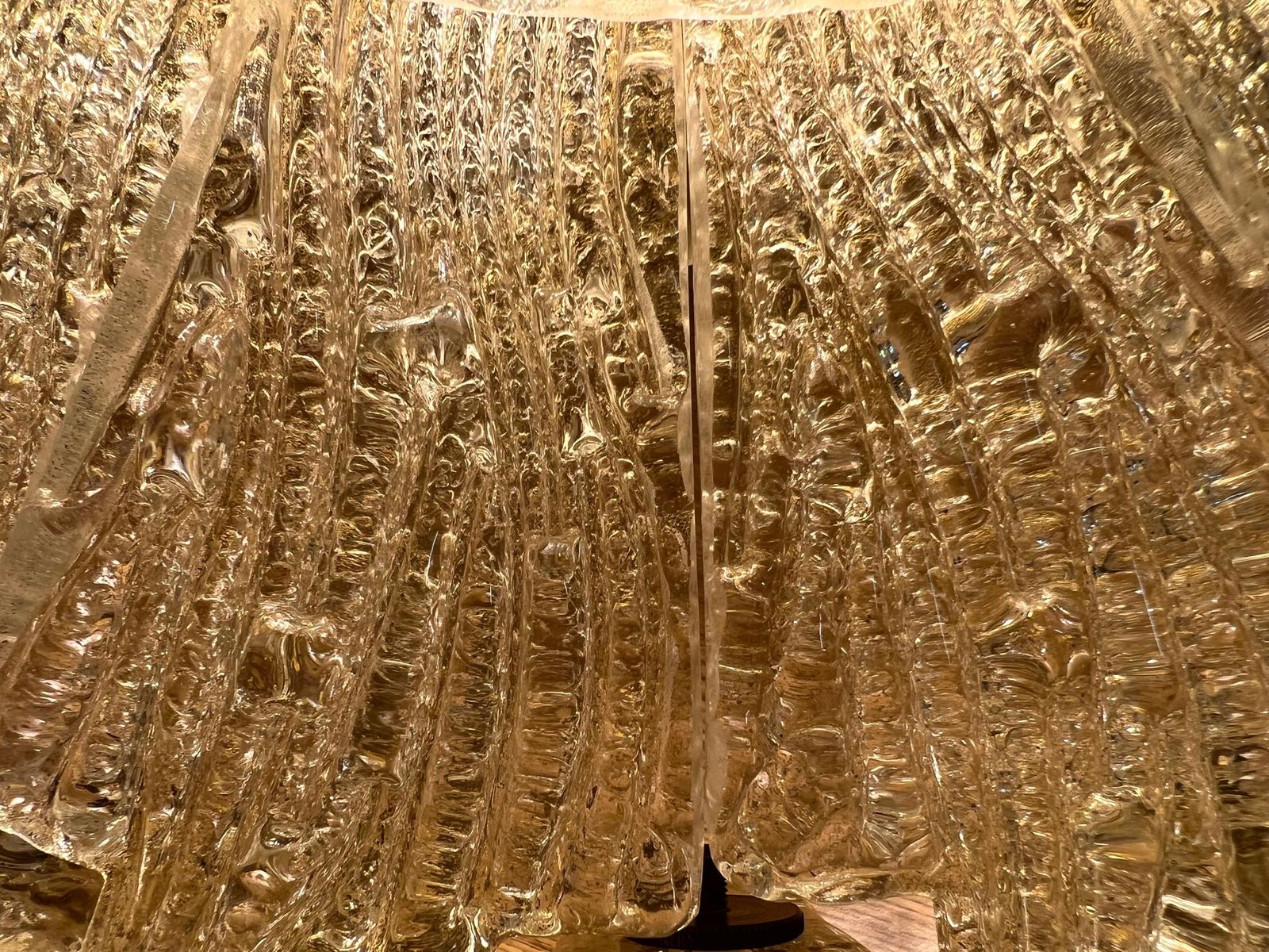 Lighting Monumental Gold Inclusion Ceiling Flush Mount By Barovier & Toso, Murano, 1980s photo
