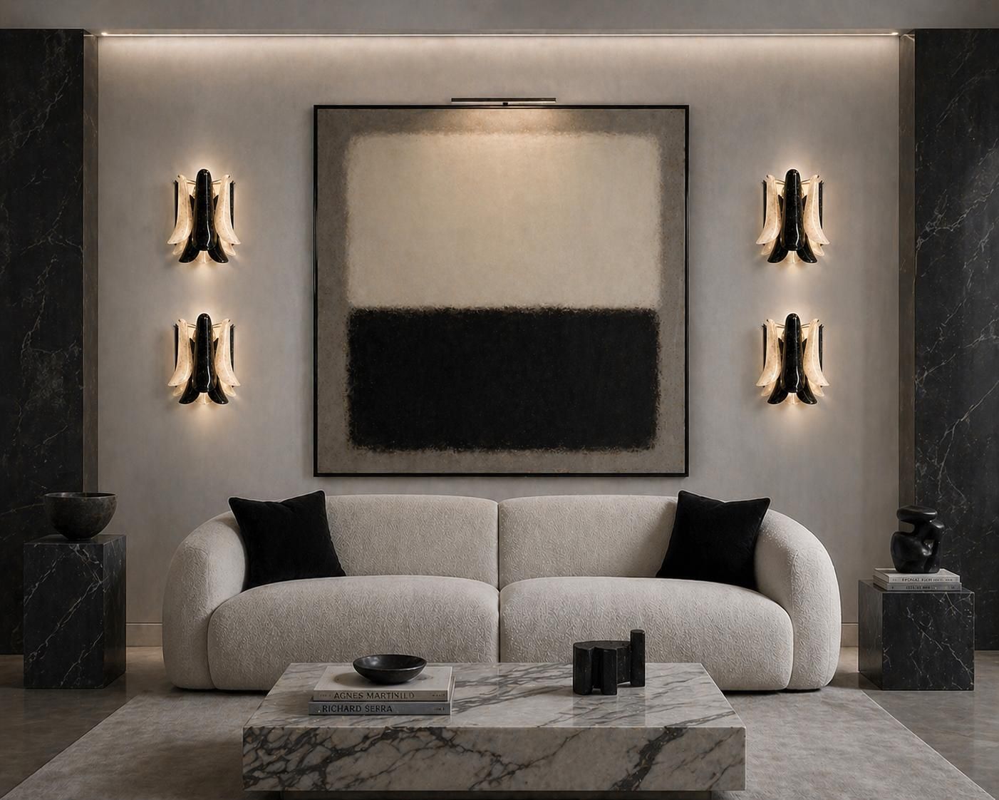 Set Of Four Italian Gold Inclusion Murano Sconces photo furniture