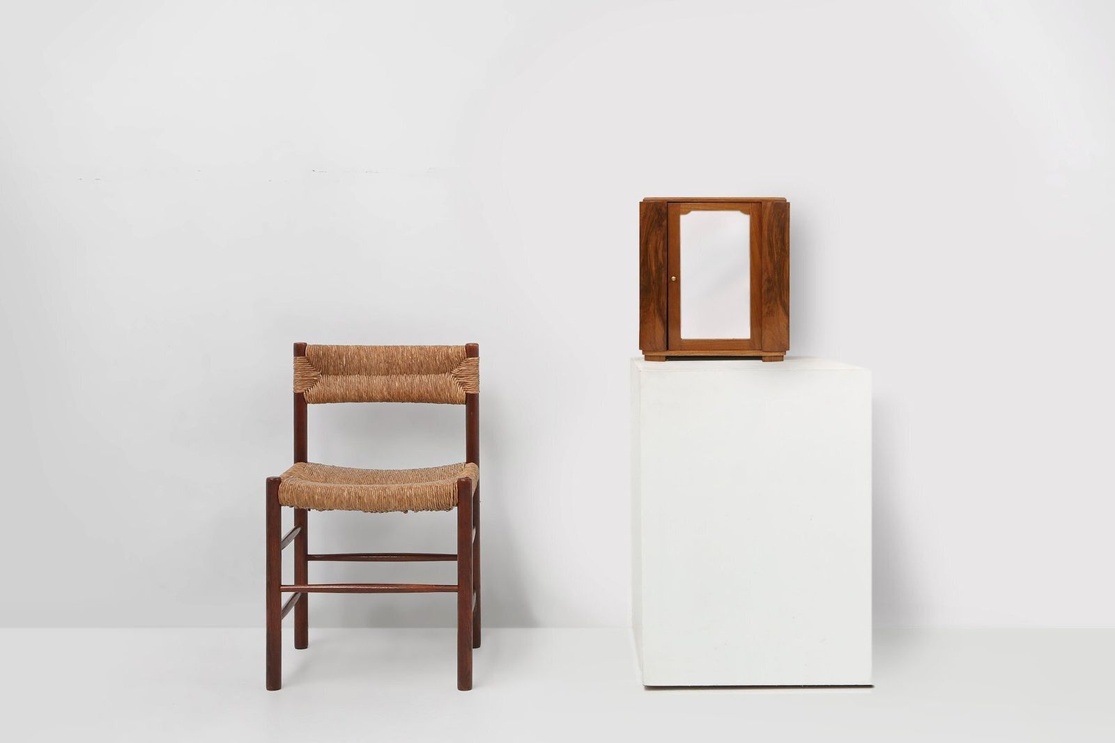Small Art Deco Cabinet In Wood With Mirror, 1930 photo furniture