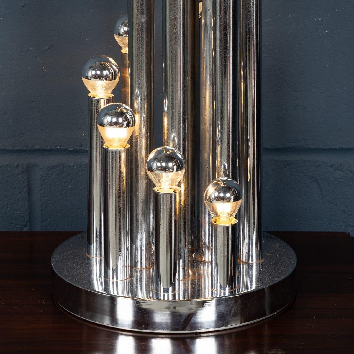 photo buy Vintage 20th Century Italian Chrome Multi Light Table Lamp By Reggiani C.1970