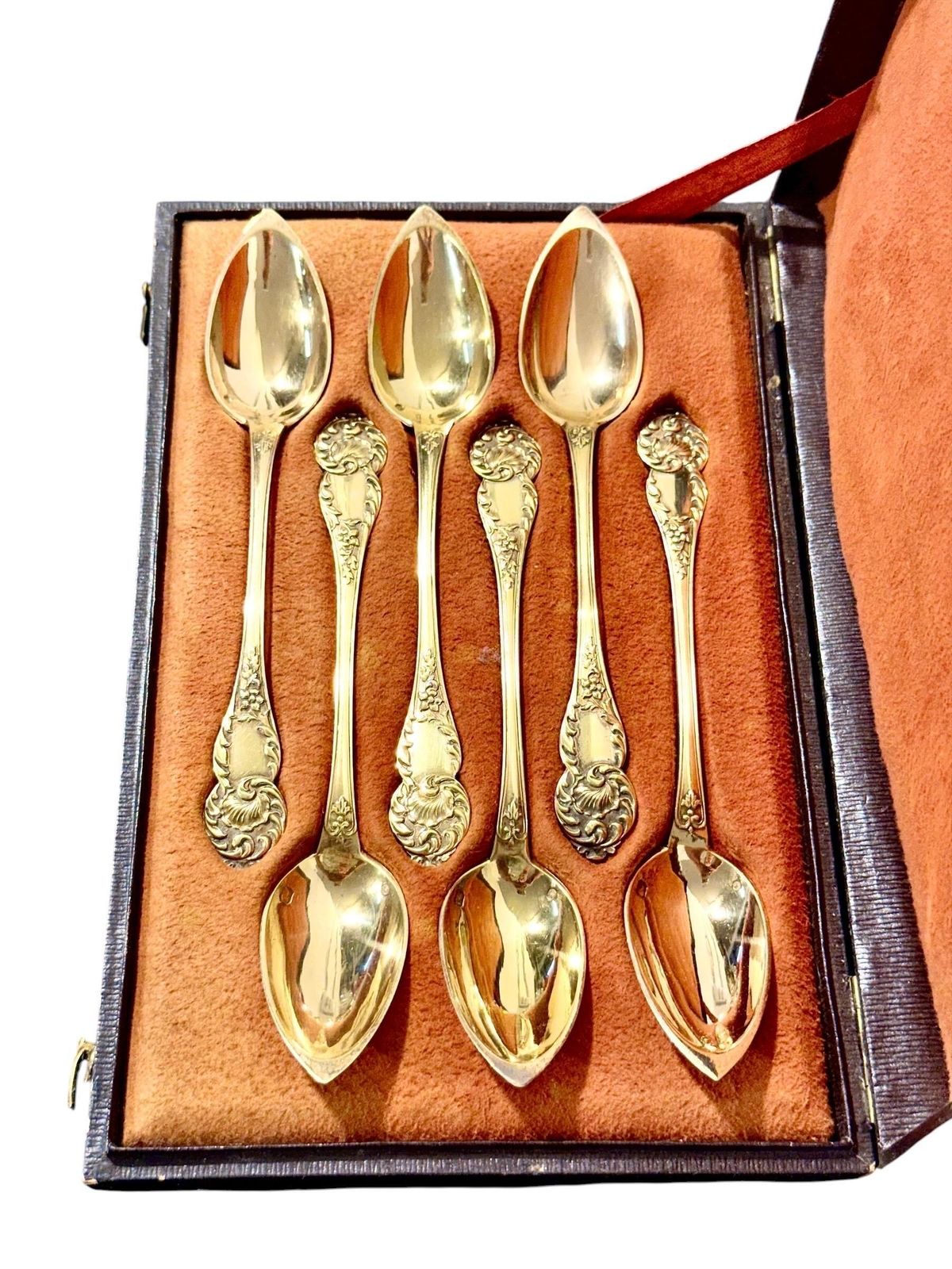French Vermeil Tea Spoons, Vieillard Hallmark, C. 1819–1838 photo furniture