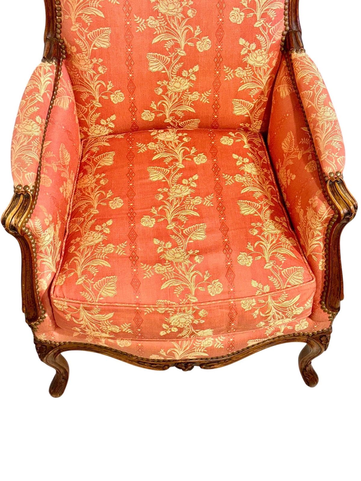Pair Of French Louis XV Style Walnut Bergère Chairs, 19th Century photo buy