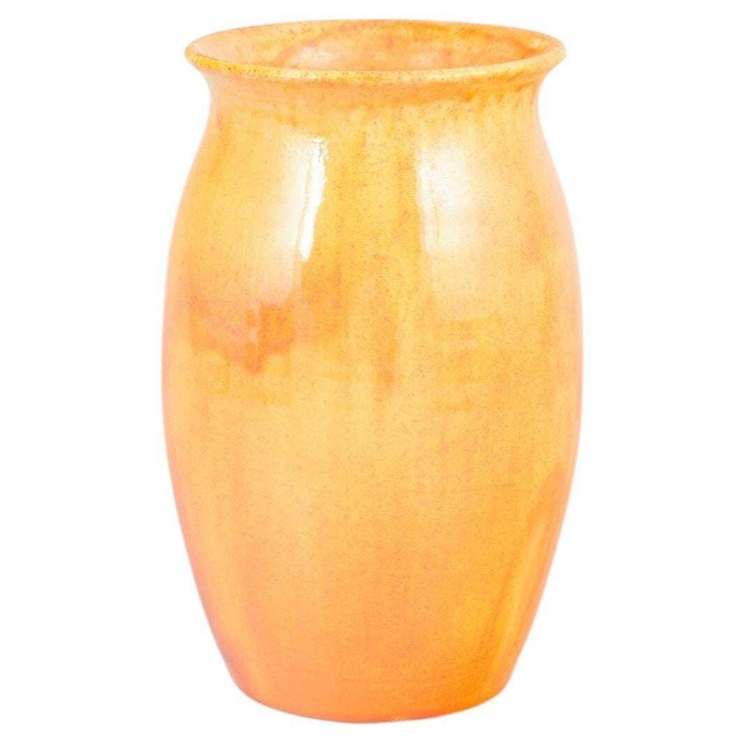 Kähler, Denmark. Ceramic Vase With Glaze In Yellow And Orange Tones. 1930s
