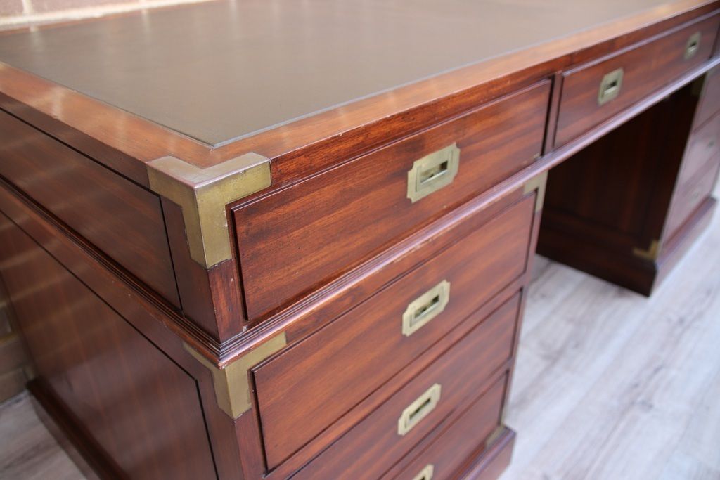 photo vintage Directors Campaign Pedestal Desk