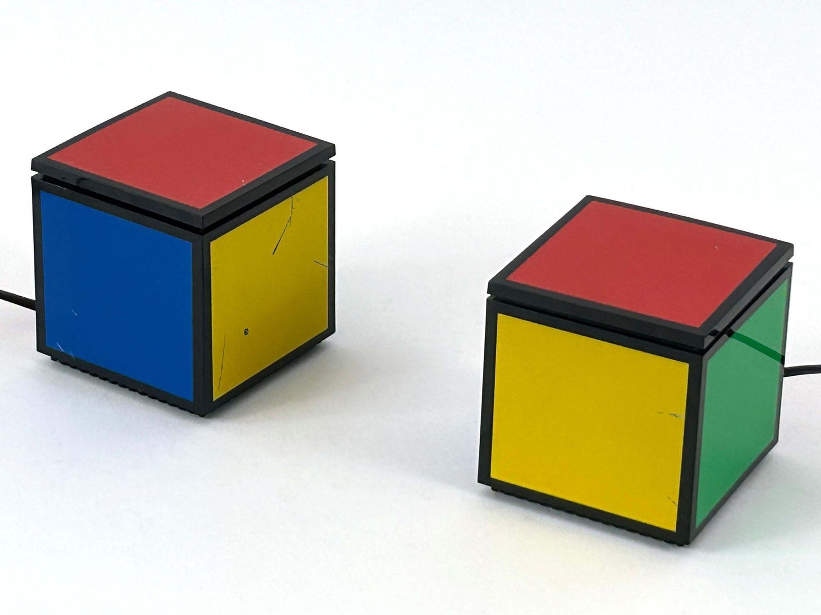 Early Pentacolore Cuboluce Table Lamps By Franco Bettonica & Mario Melocchi 1972 photo Lighting