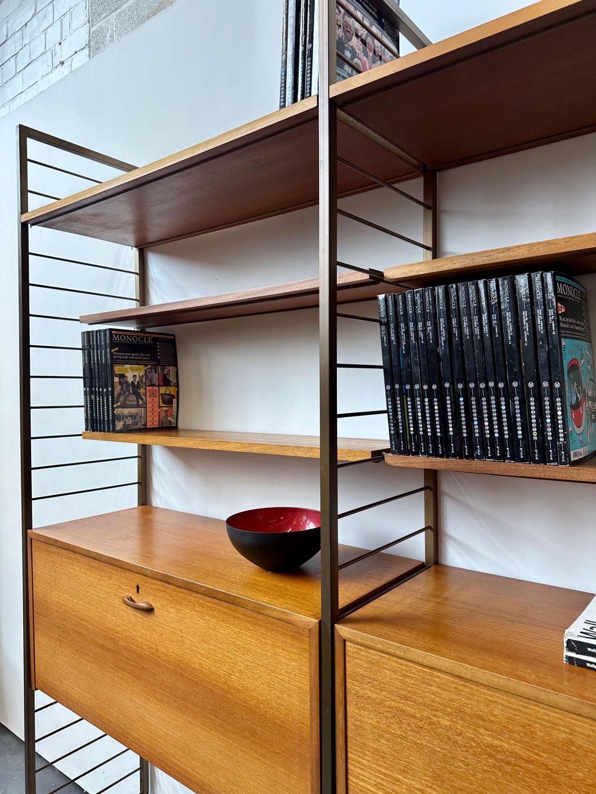 Furniture Vintage 1960s Ladderax Teak Shelving Bookcase Desk Unit. Danish Retro G Plan Mid Century photo