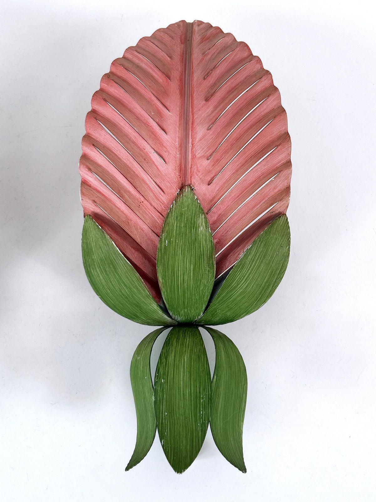 Set Of Two Rare Mid Century Floral Sconces By Holländer Leuchten Germany 1970s photo vintage