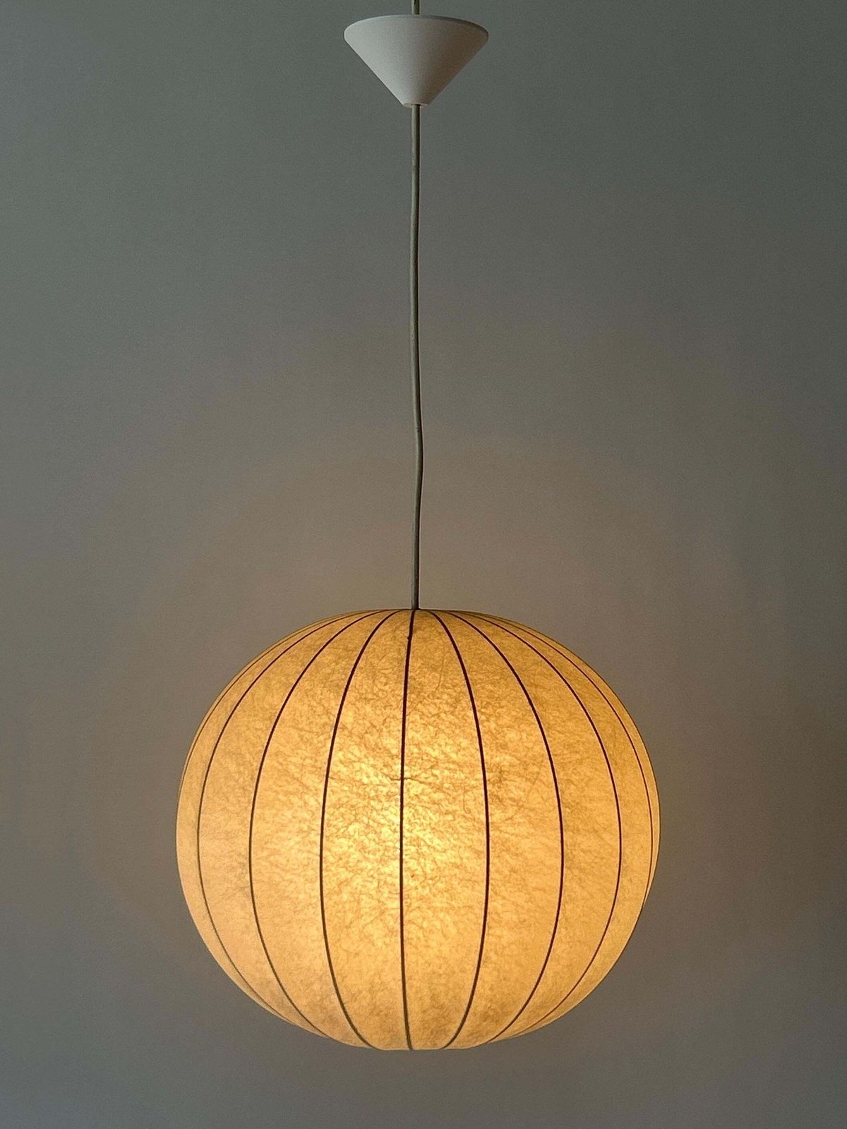 Mid Century Goldkant Globe Cocoon Pendant Lamp Or Hanging Light Germany 1960s photo Lighting