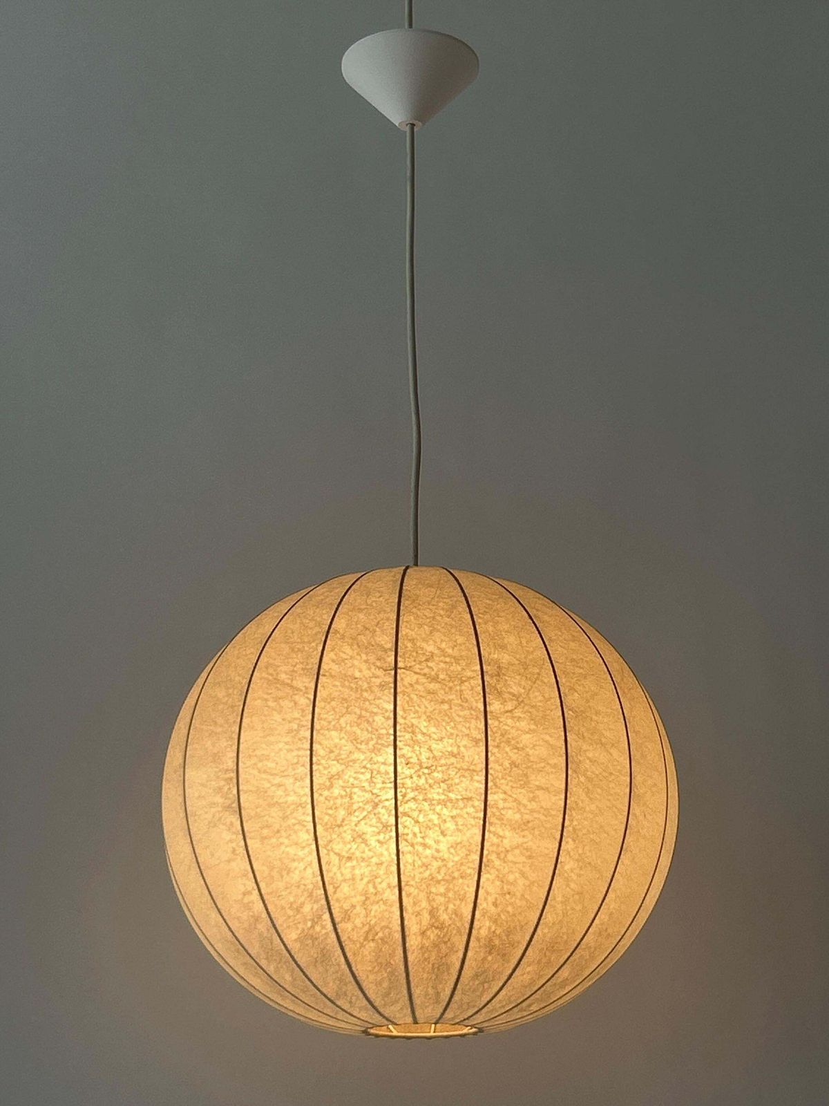 photo buy Mid Century Goldkant Globe Cocoon Pendant Lamp Or Hanging Light Germany 1960s