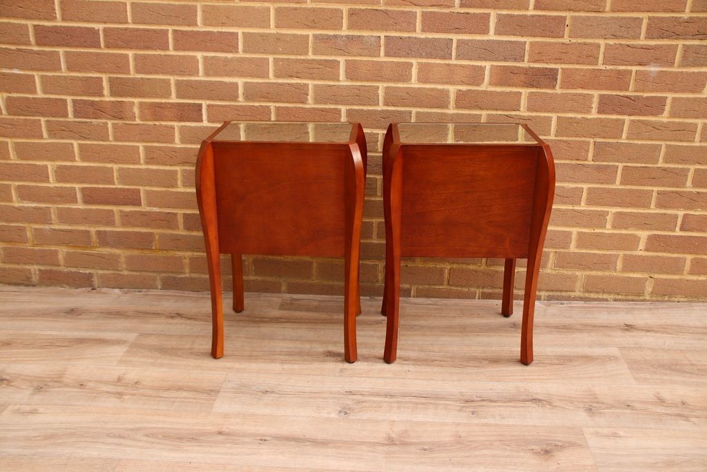 photo for sale Pair Of Laura Ashley Mirrored Bedside Tables