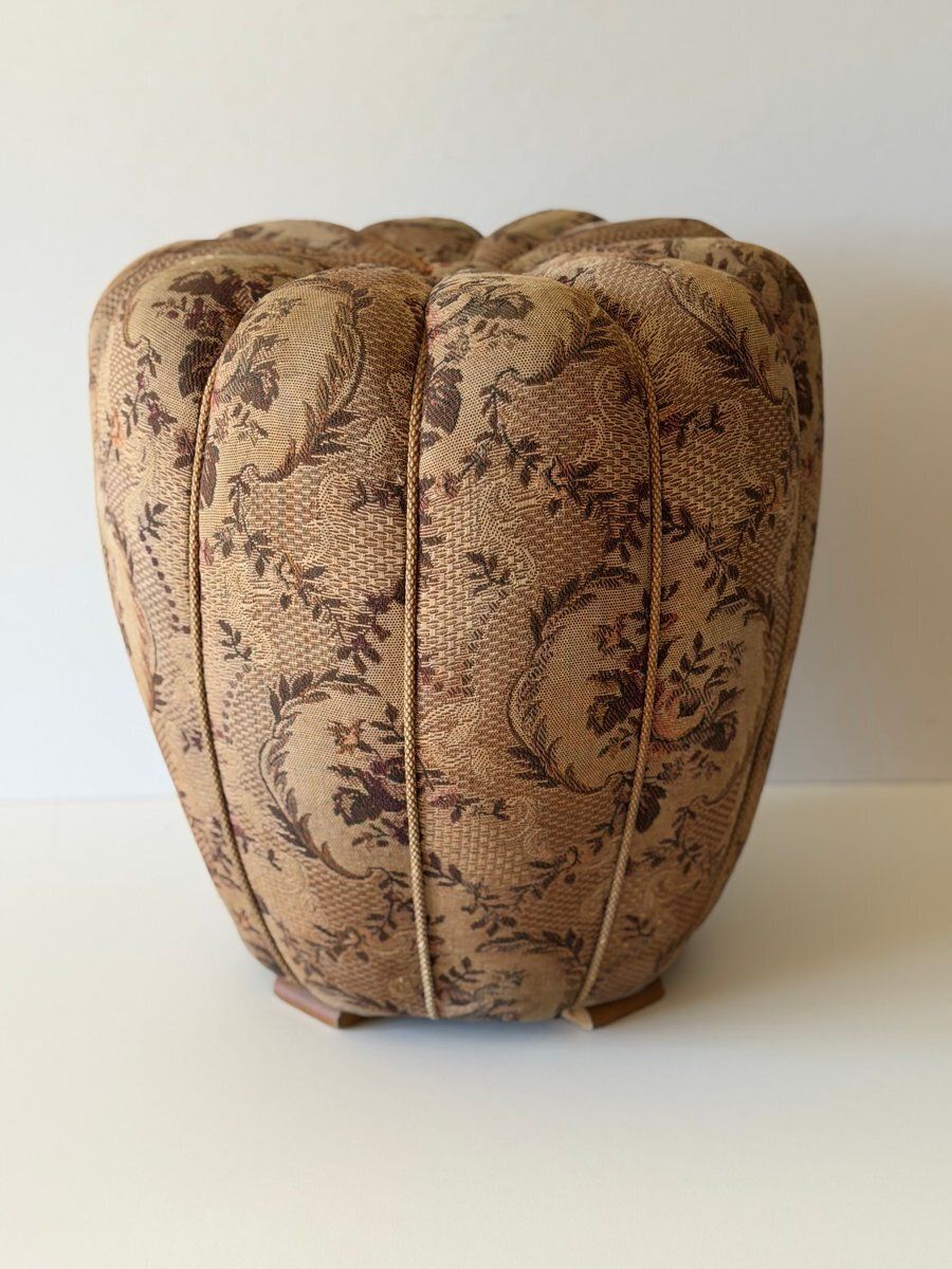 photo vintage Ottoman By Jindrich Halabala For Cesky Nabytek, Former Czechoslovakia, 1956